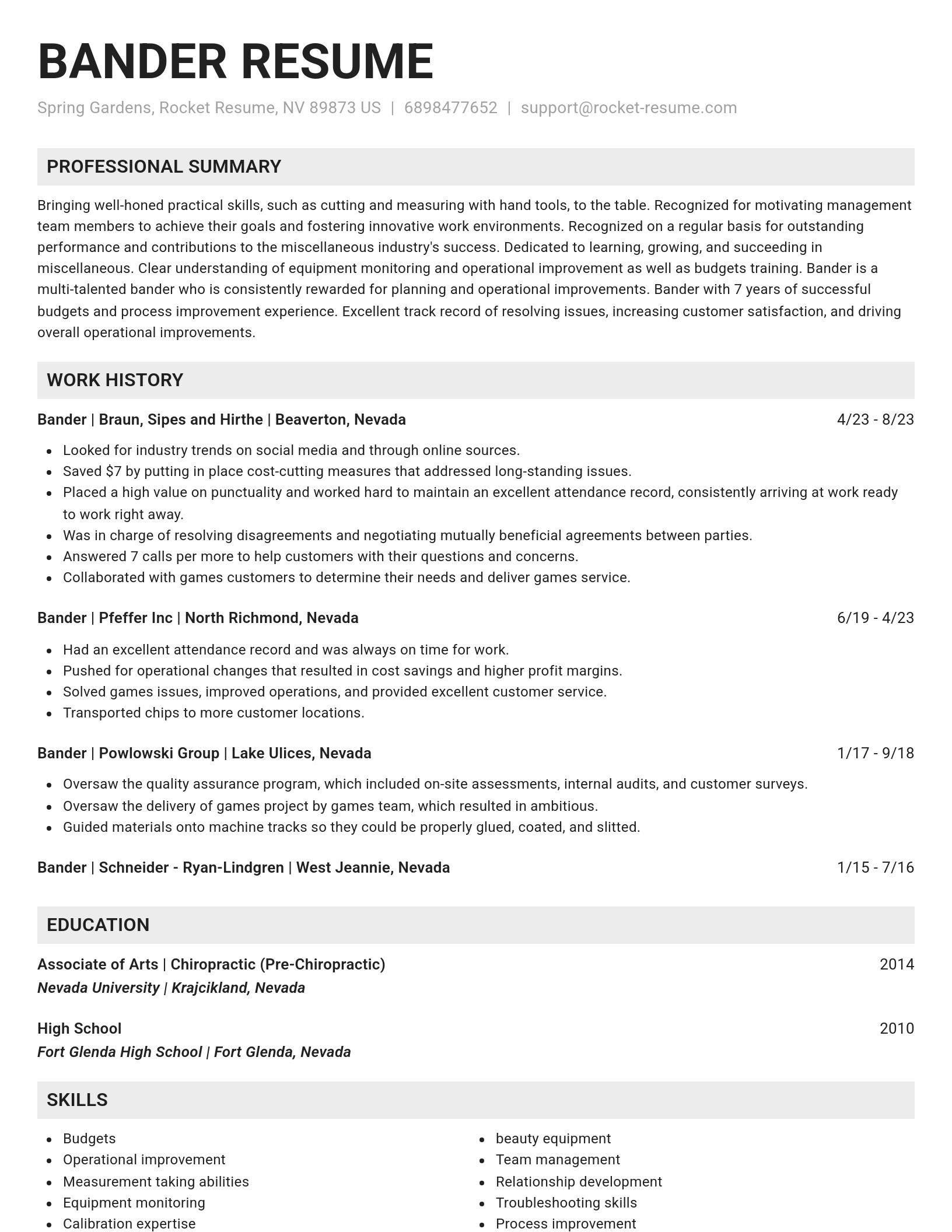 Genius resume template