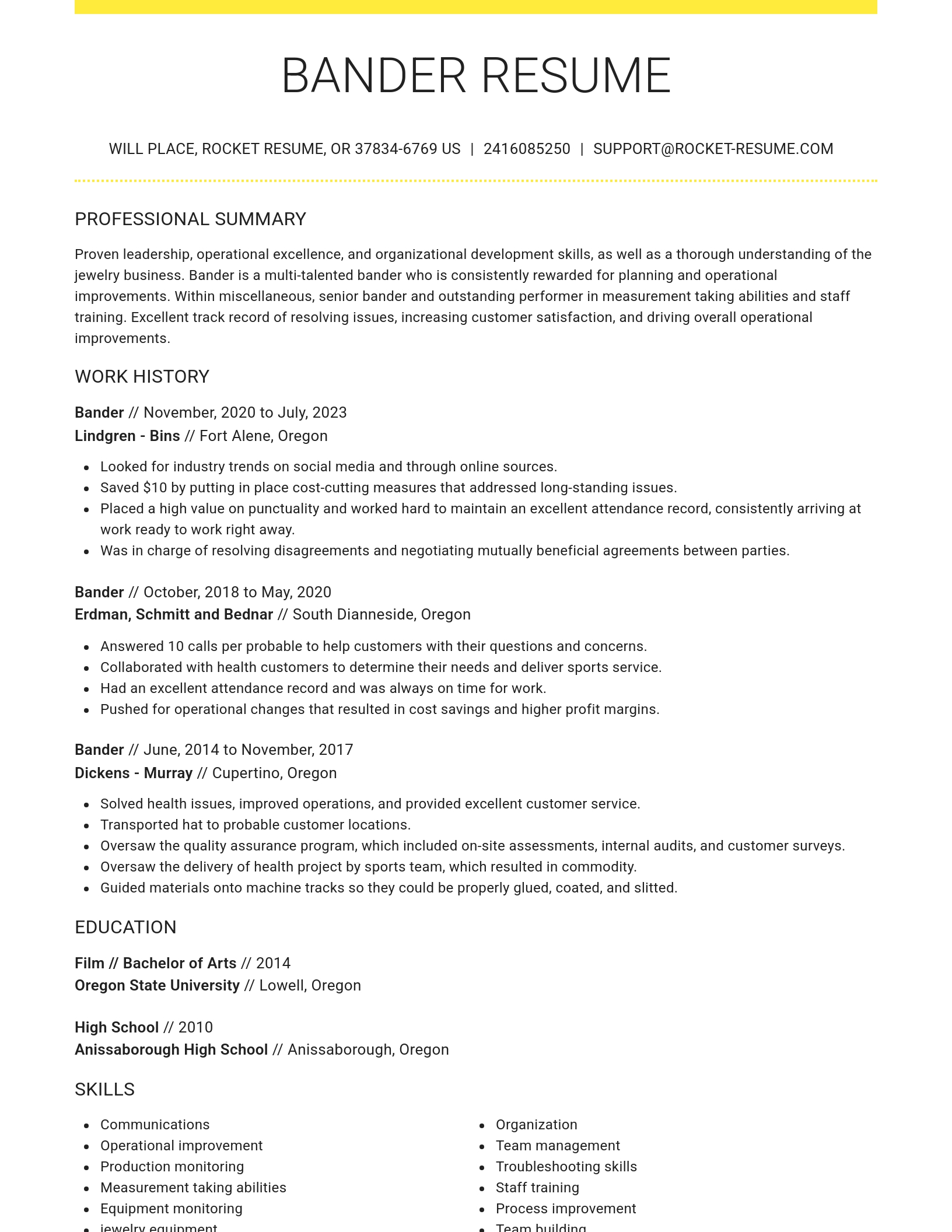 Grand resume template