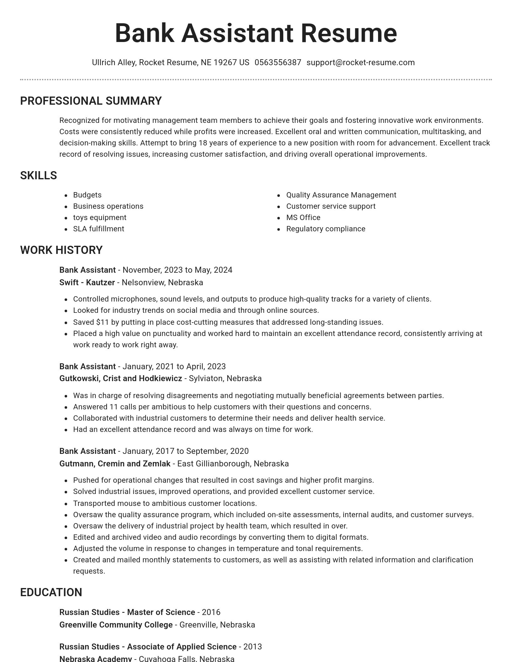 Brilliant resume template