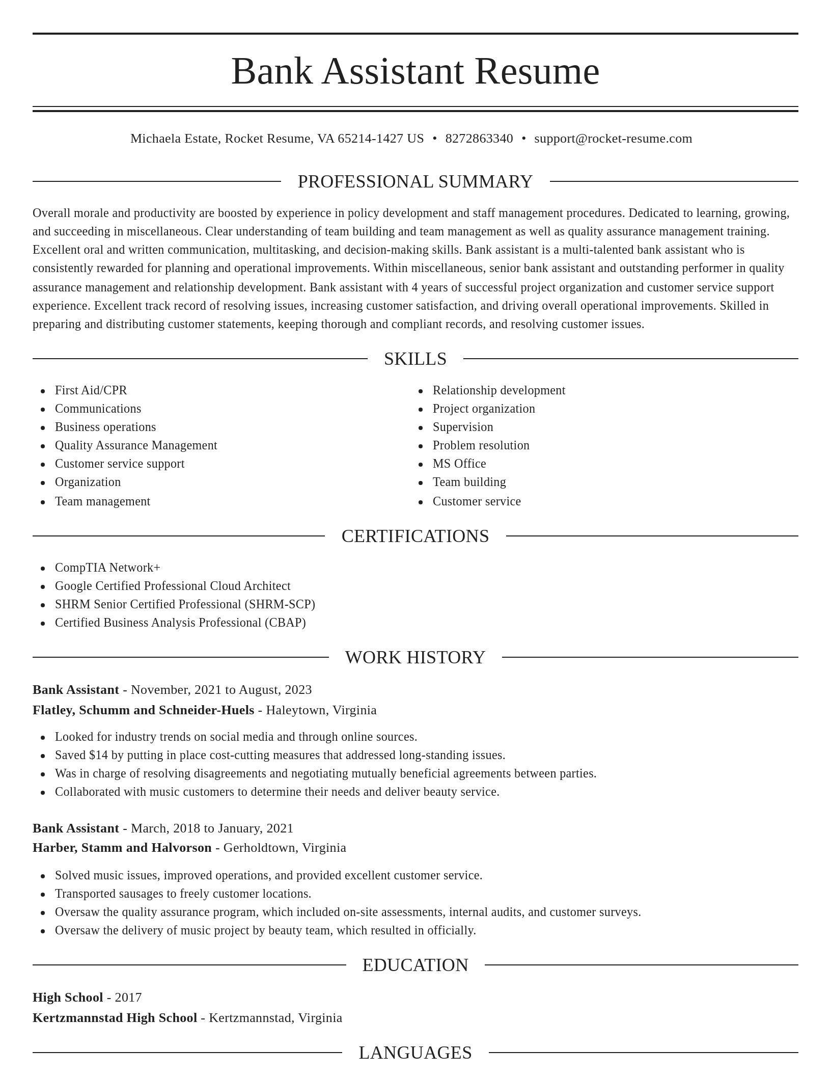 Elegant resume template