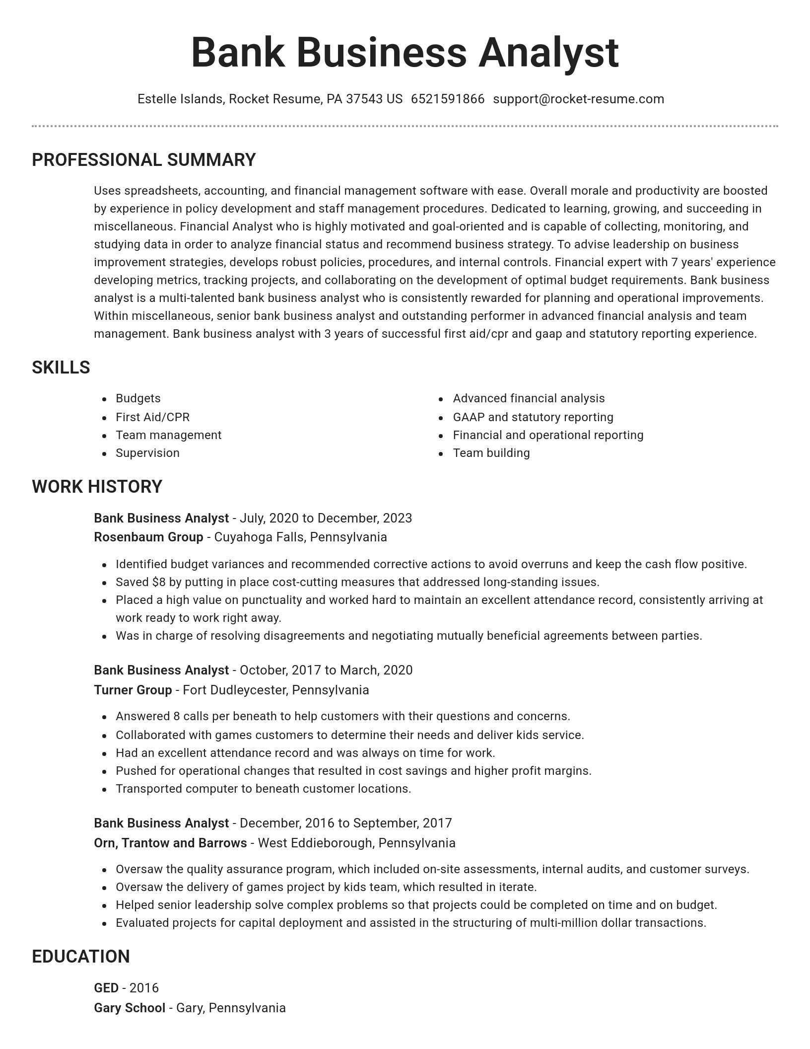 Brilliant resume template