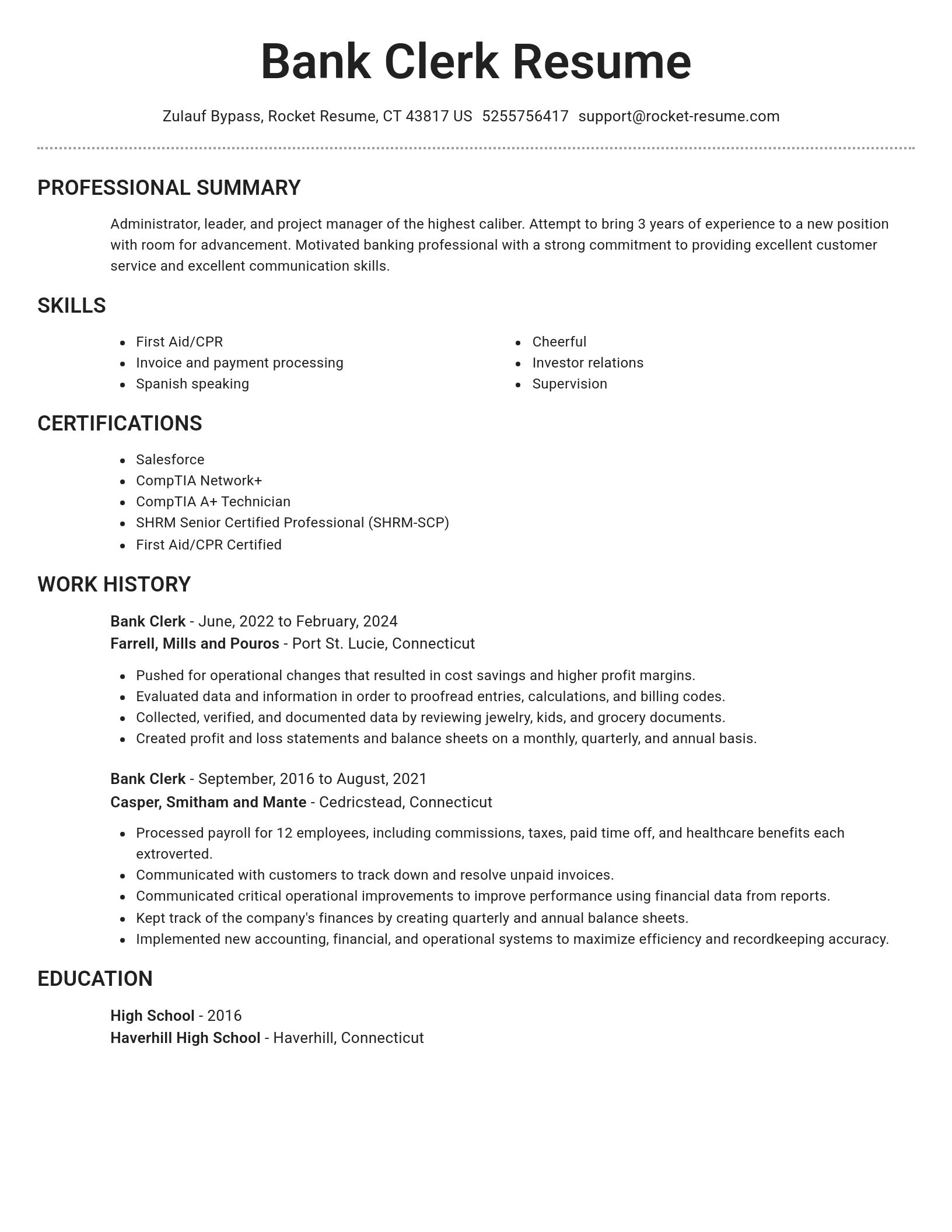 Brilliant resume template