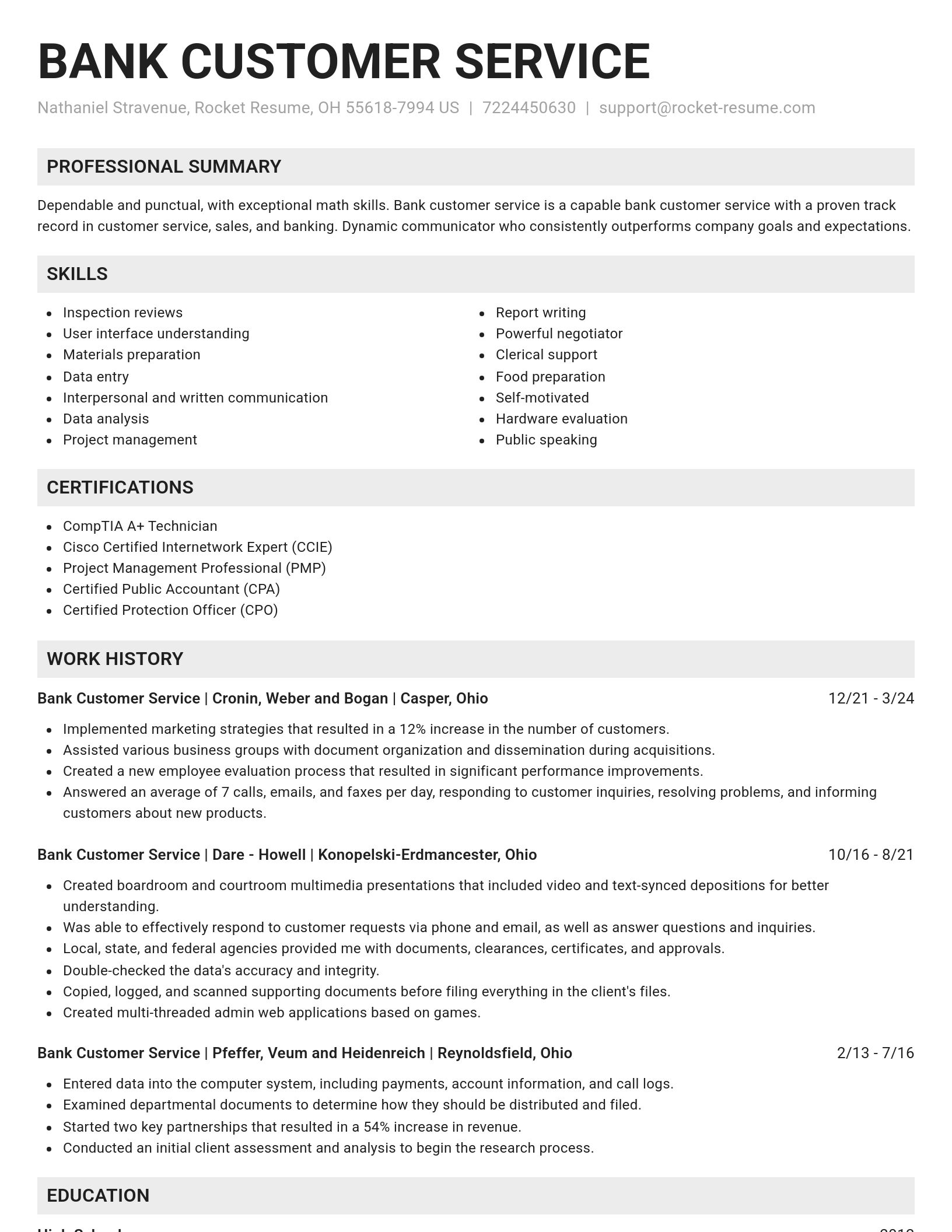 Genius resume template