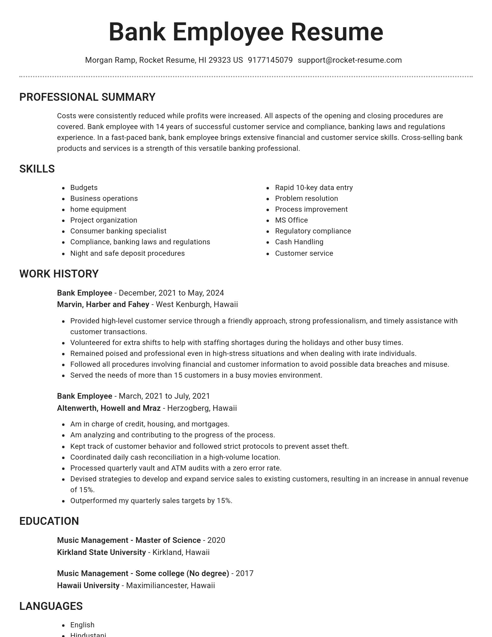 Brilliant resume template