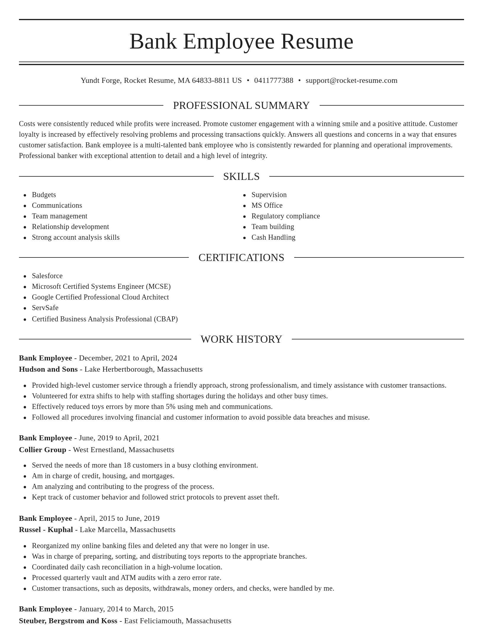 Elegant resume template