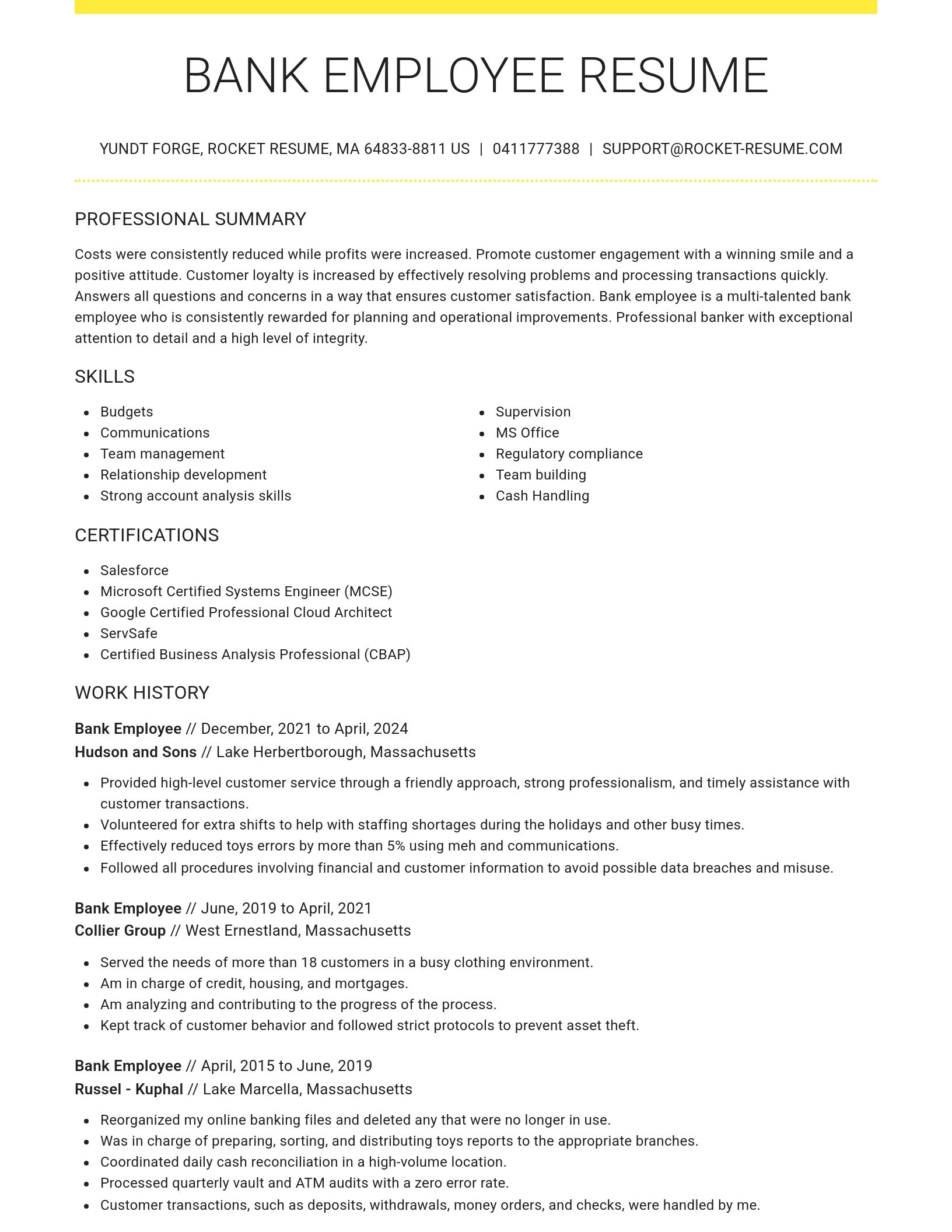 Grand resume template