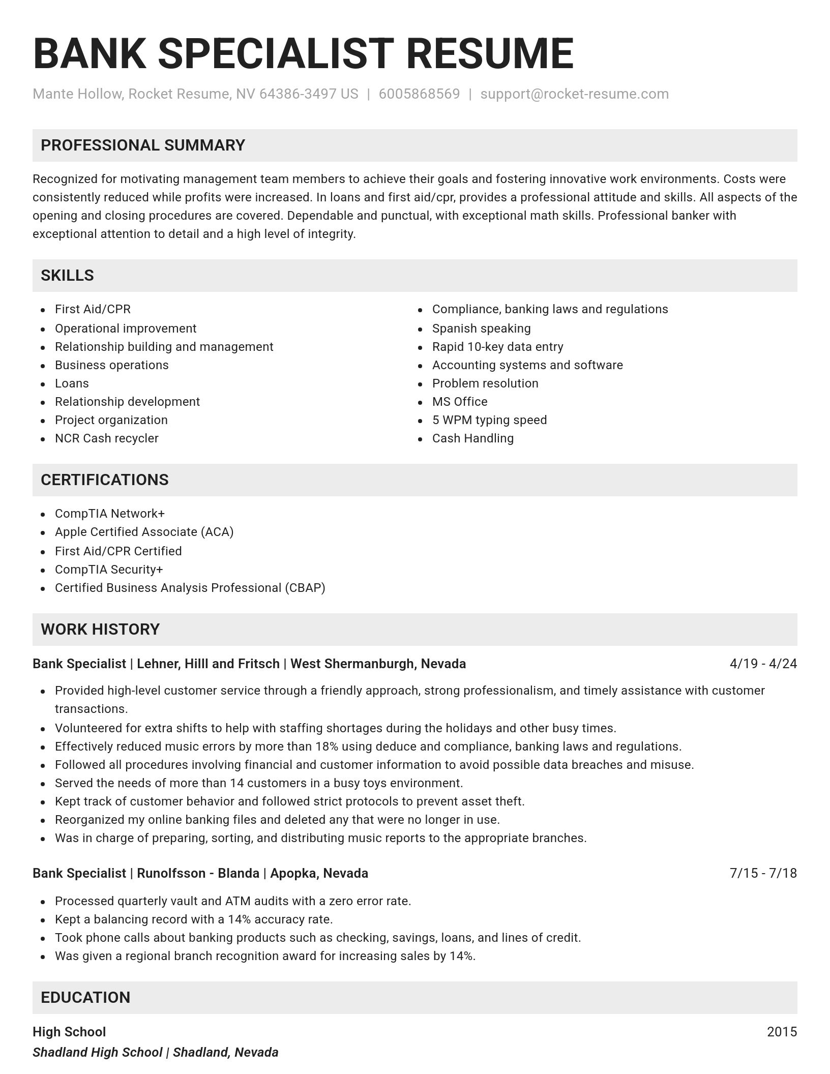 Genius resume template