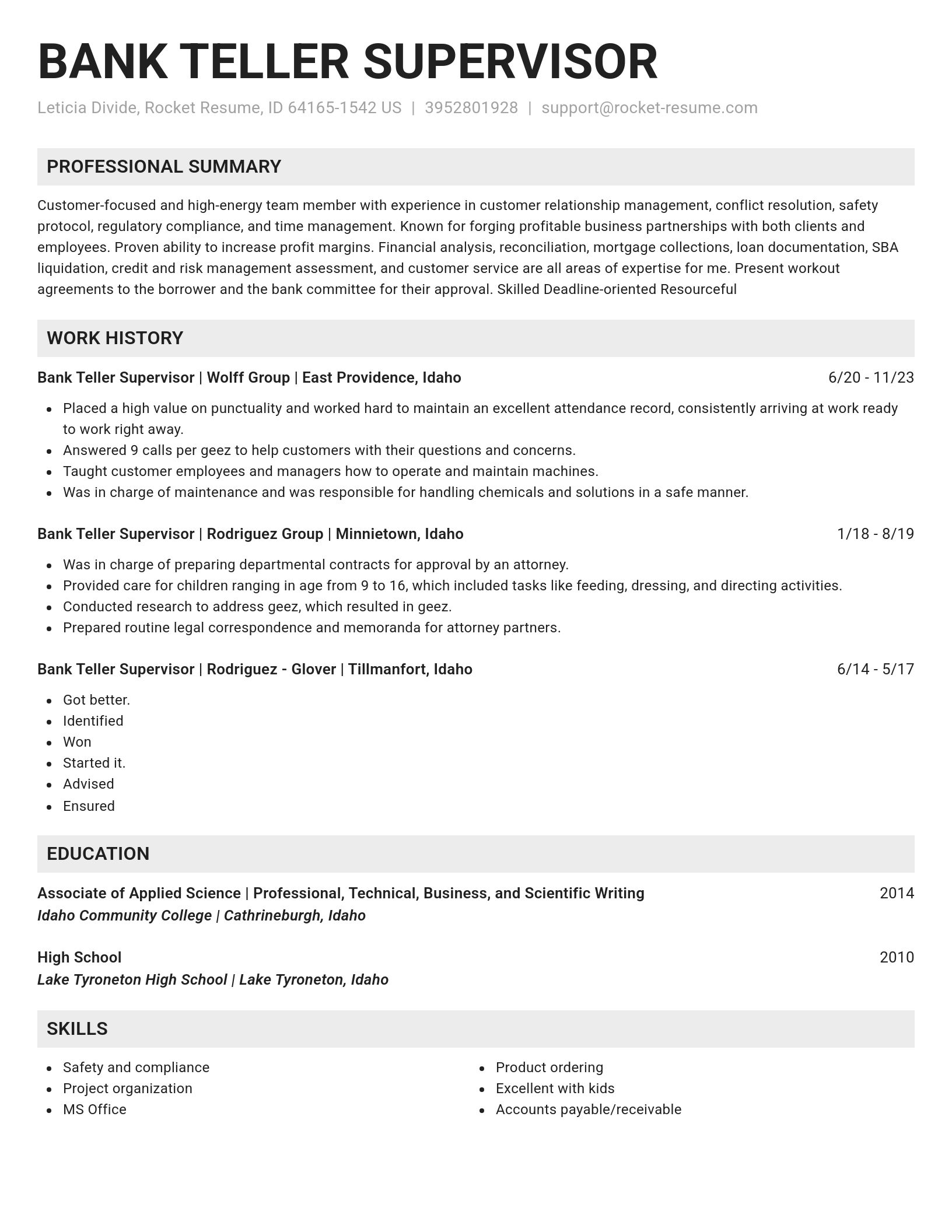 Genius resume template