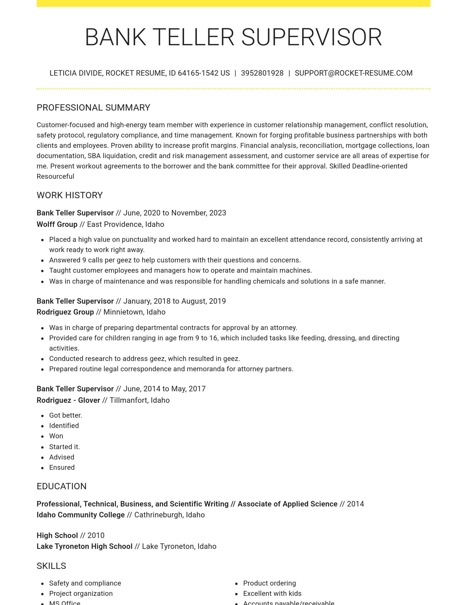 Grand resume template