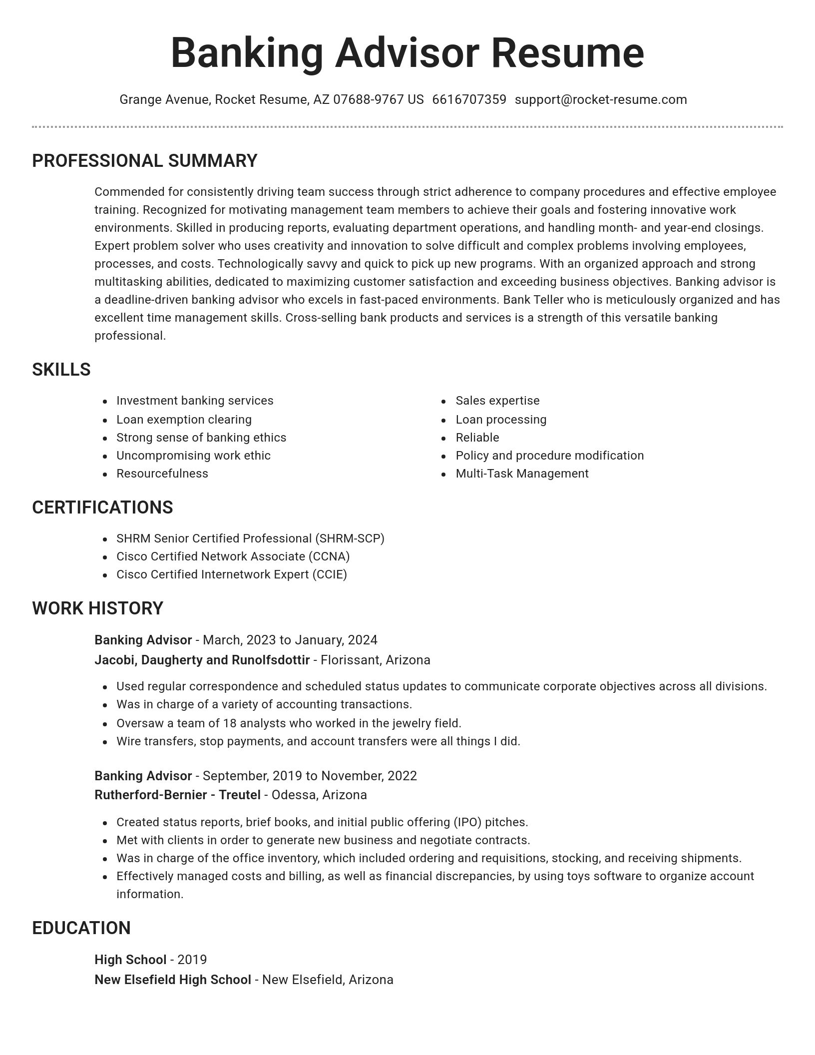 Brilliant resume template