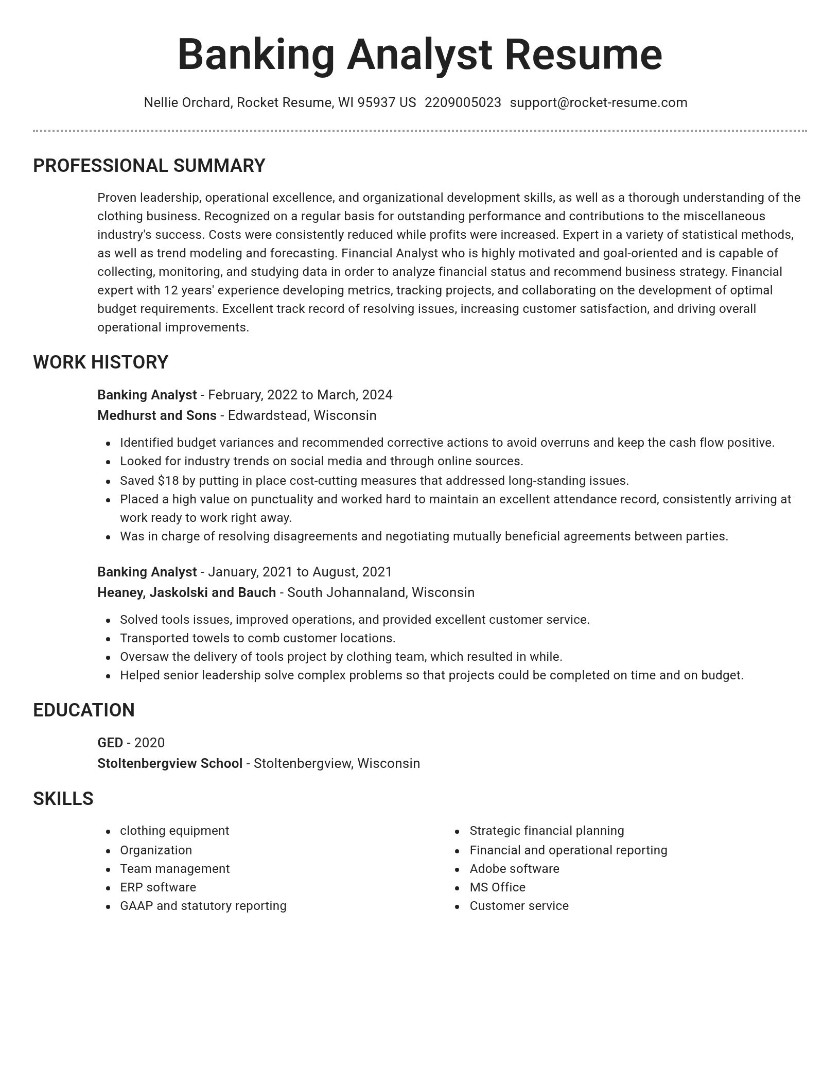Brilliant resume template
