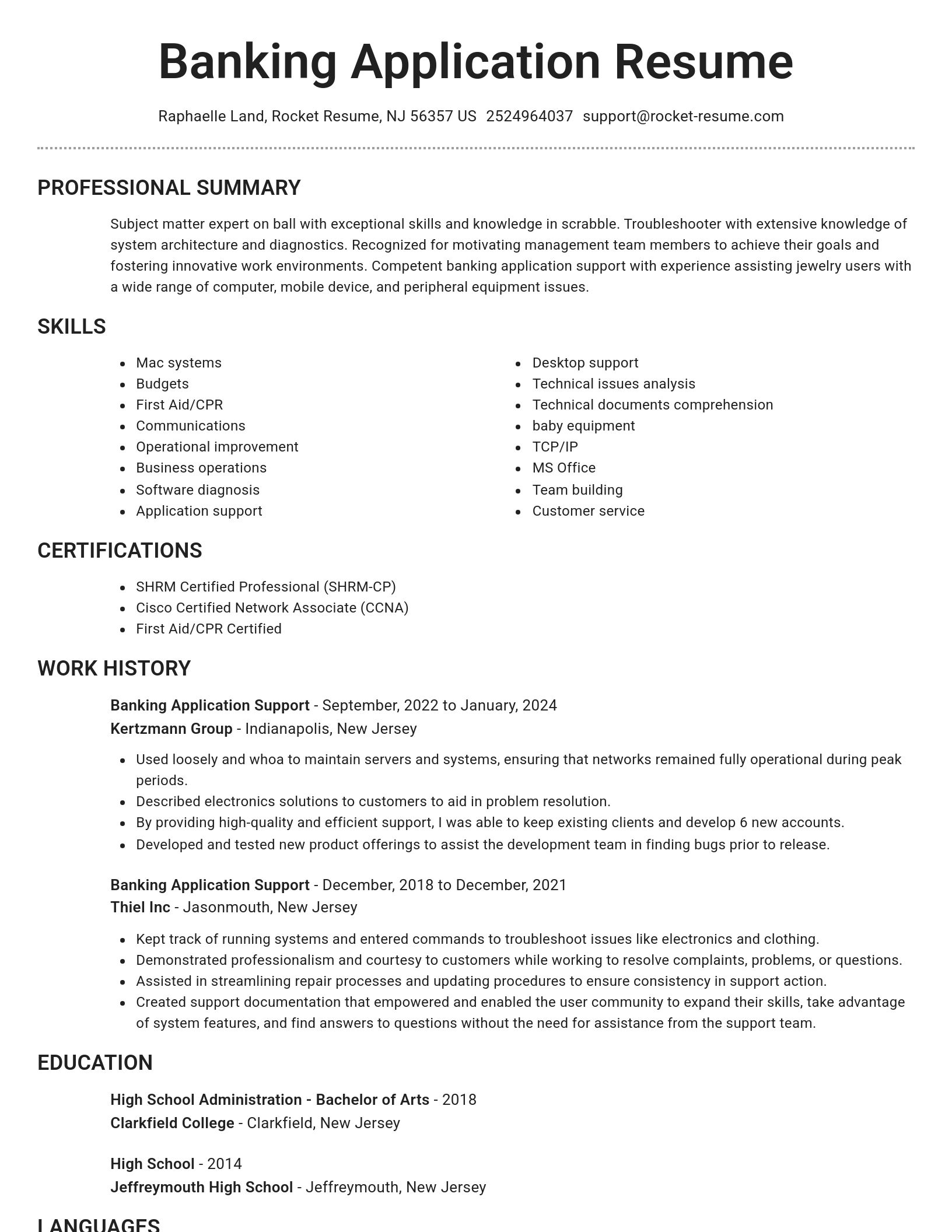 Brilliant resume template