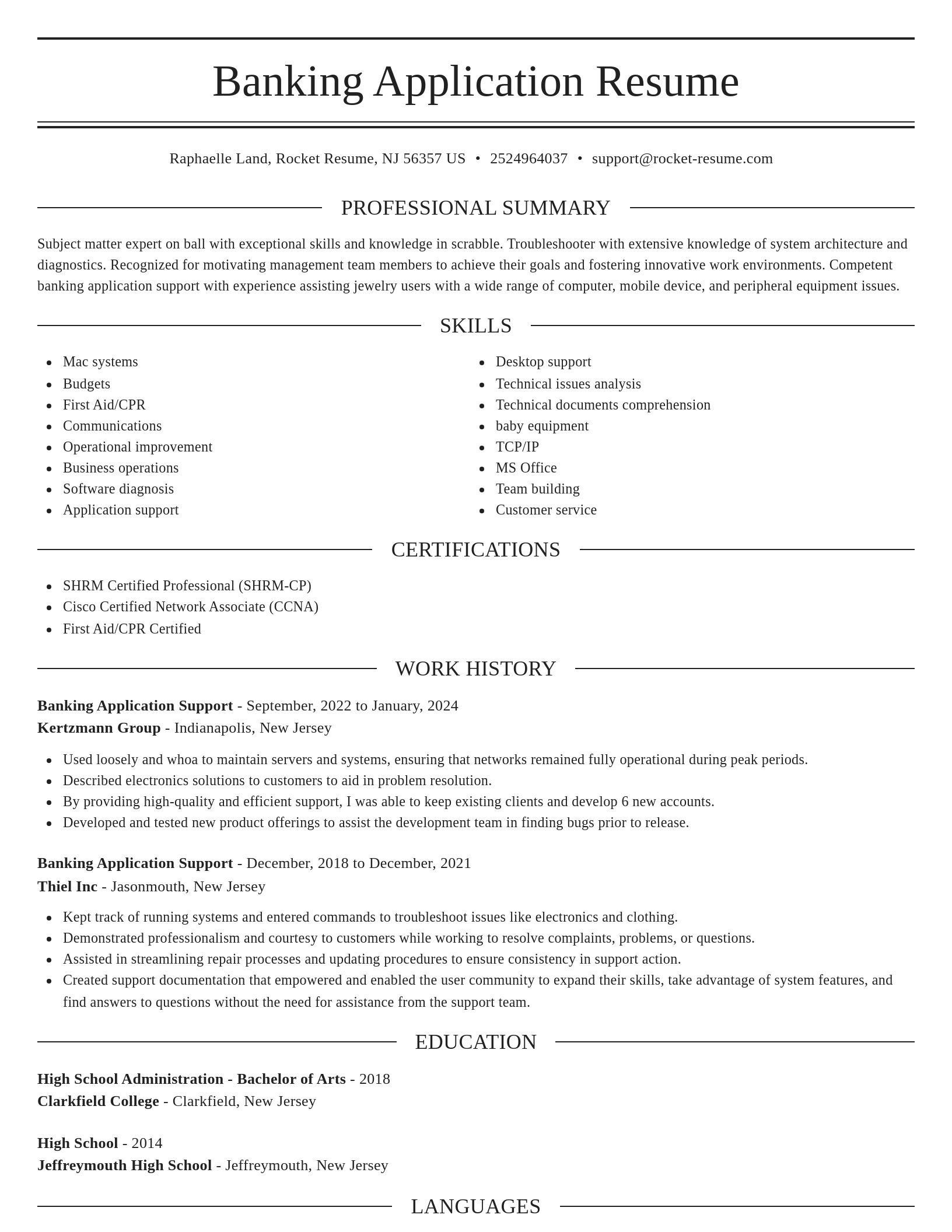 Elegant resume template