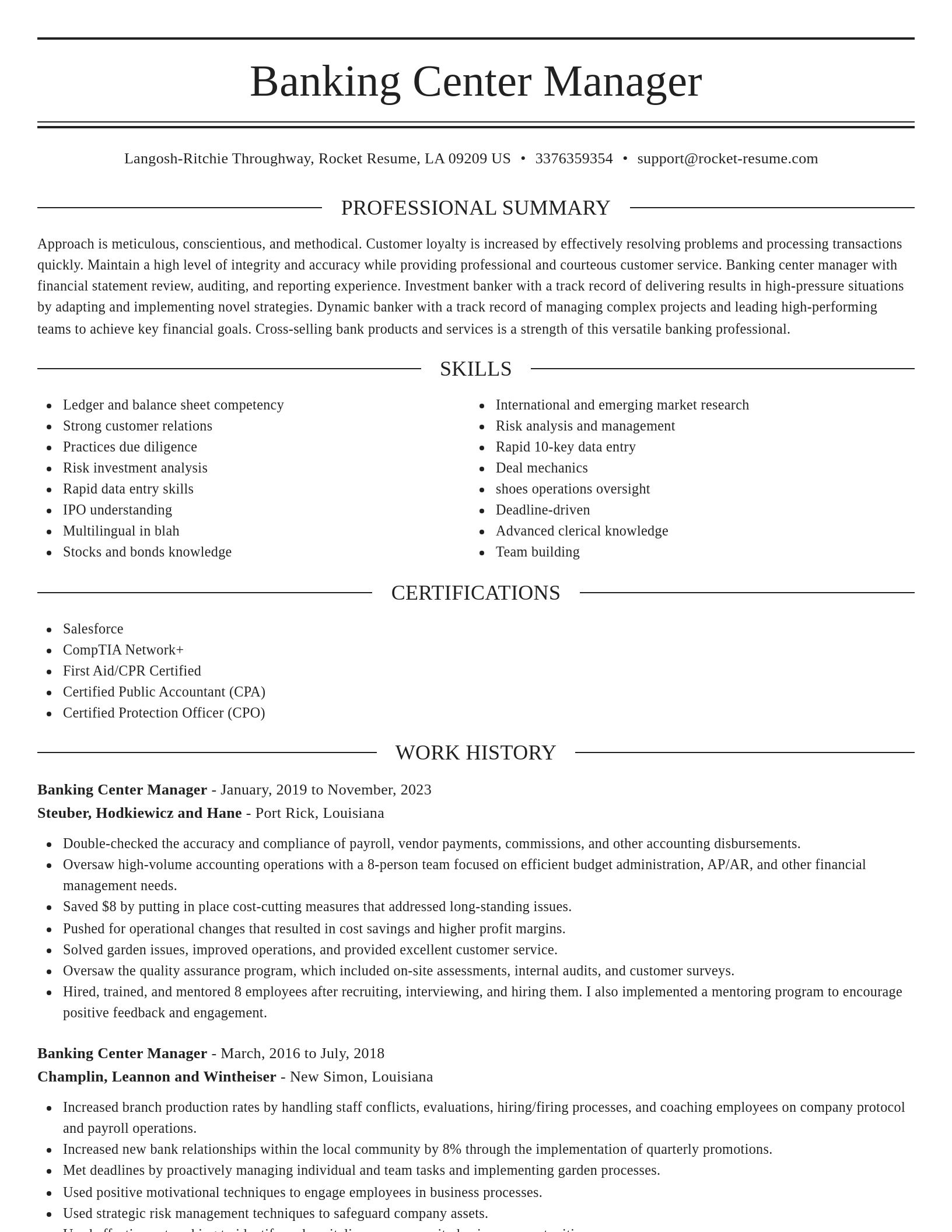 Elegant resume template