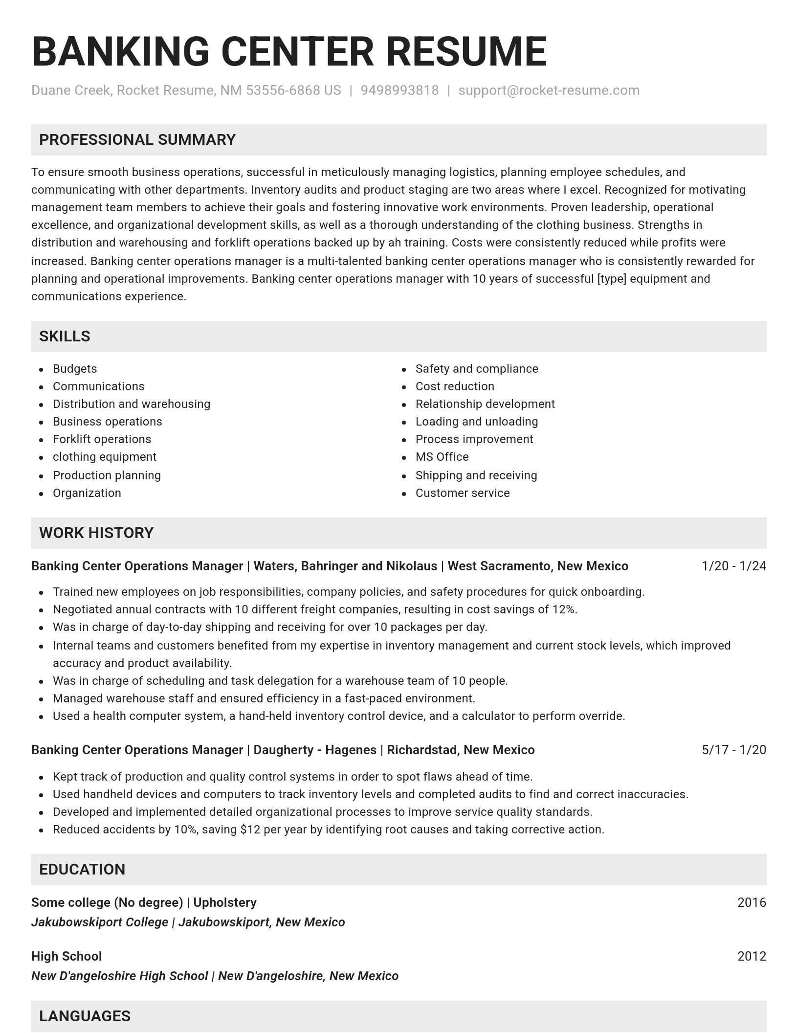 Genius resume template