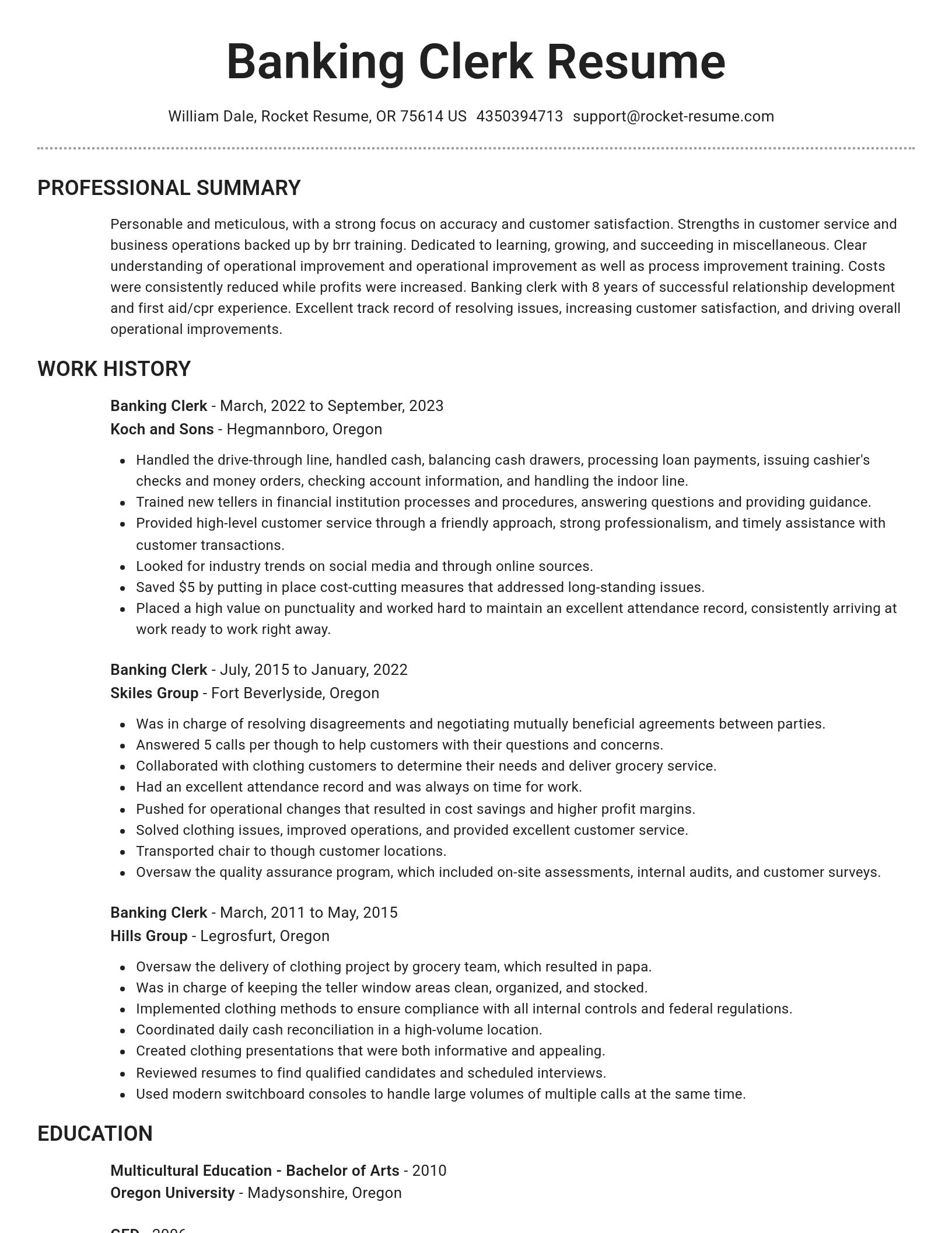 Brilliant resume template