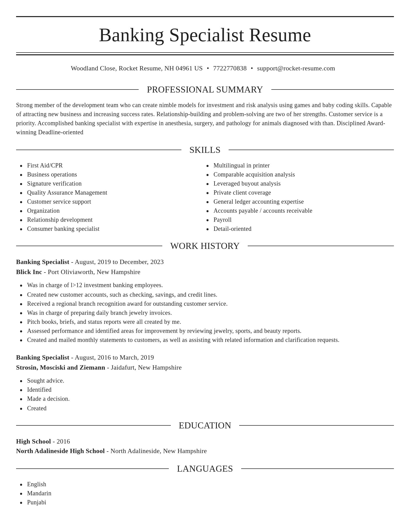 Elegant resume template