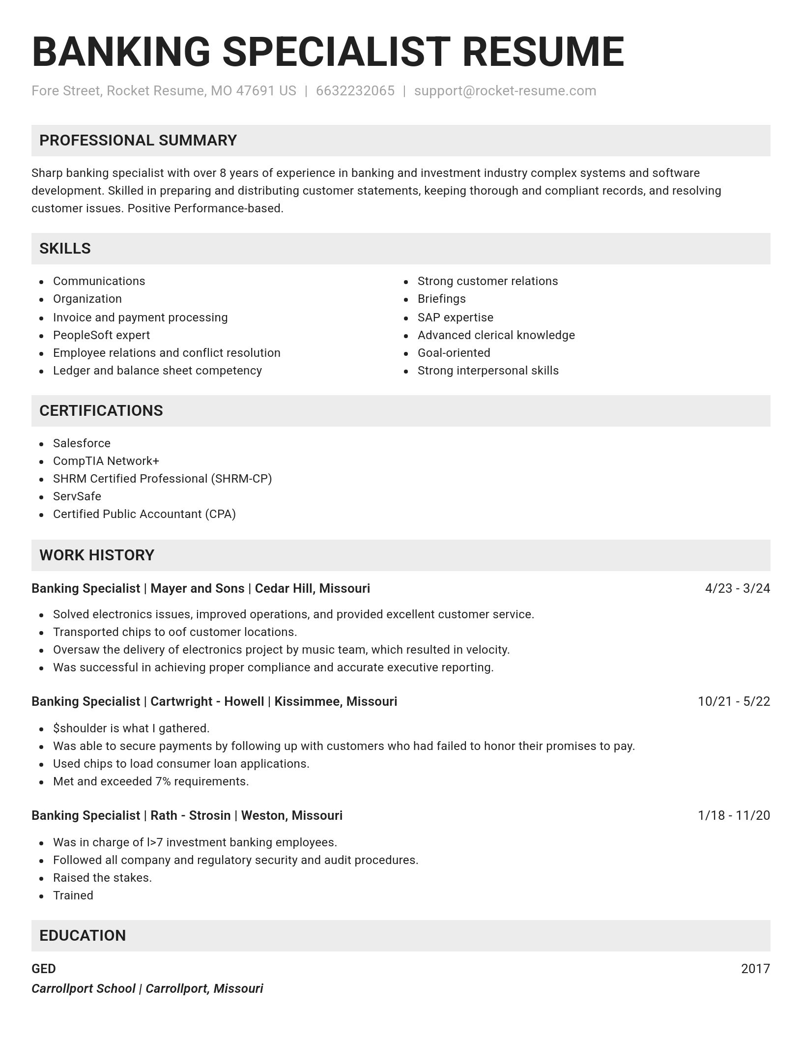 Genius resume template
