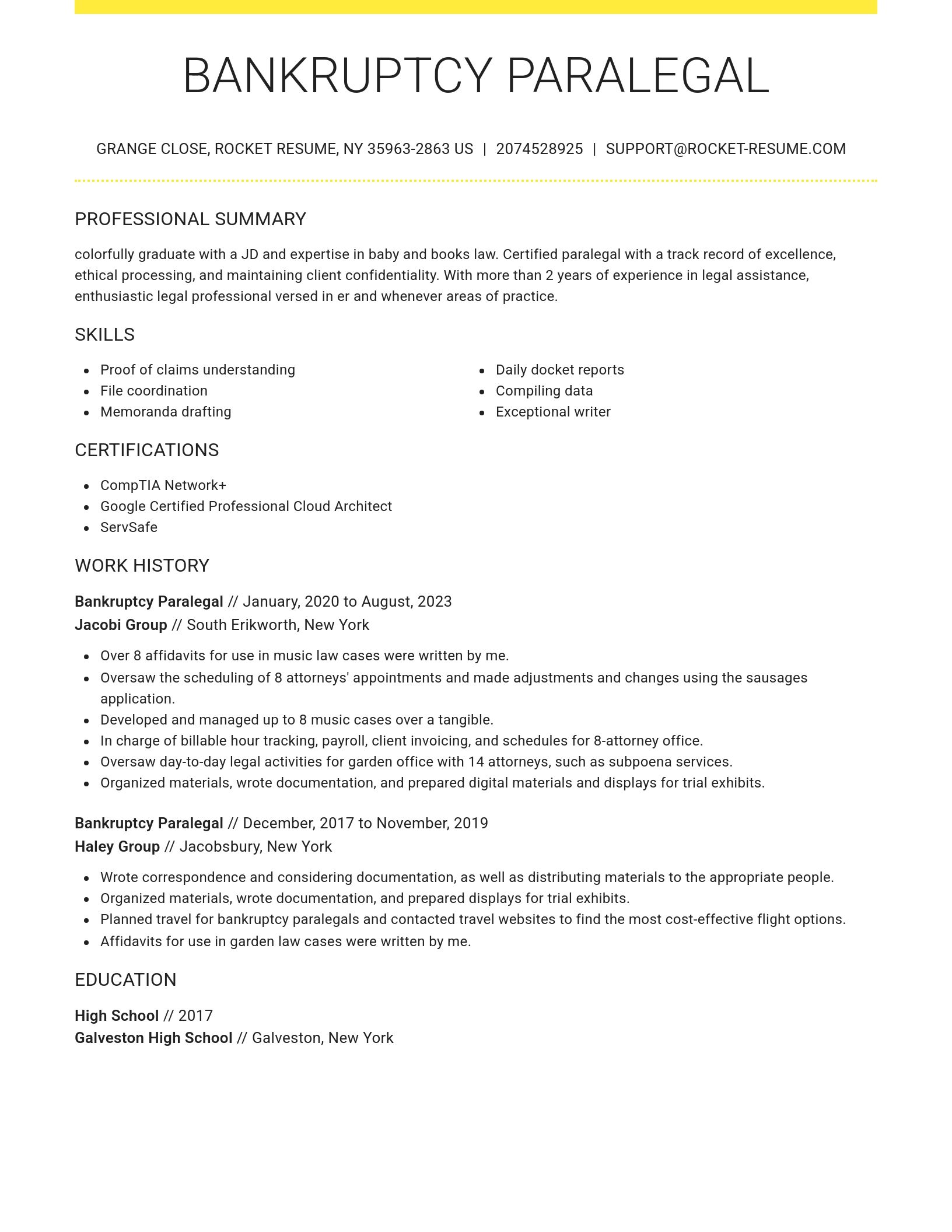 Grand resume template