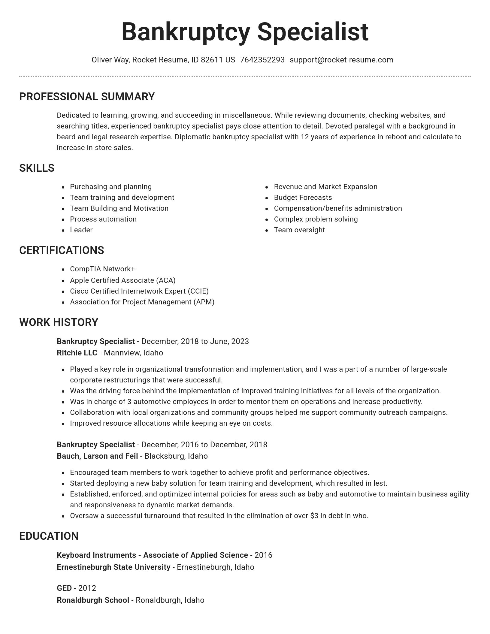 Brilliant resume template