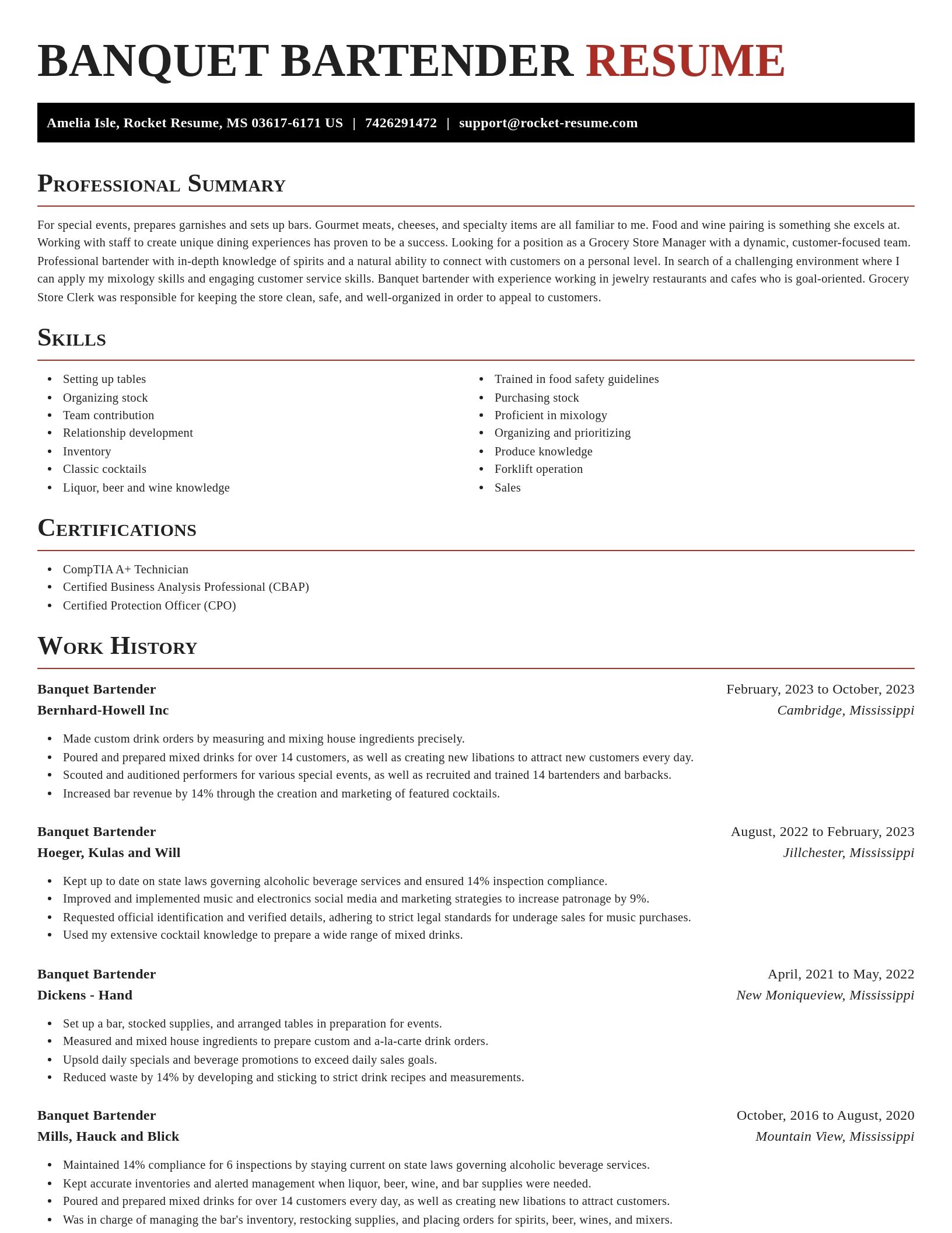 Exquisite resume template