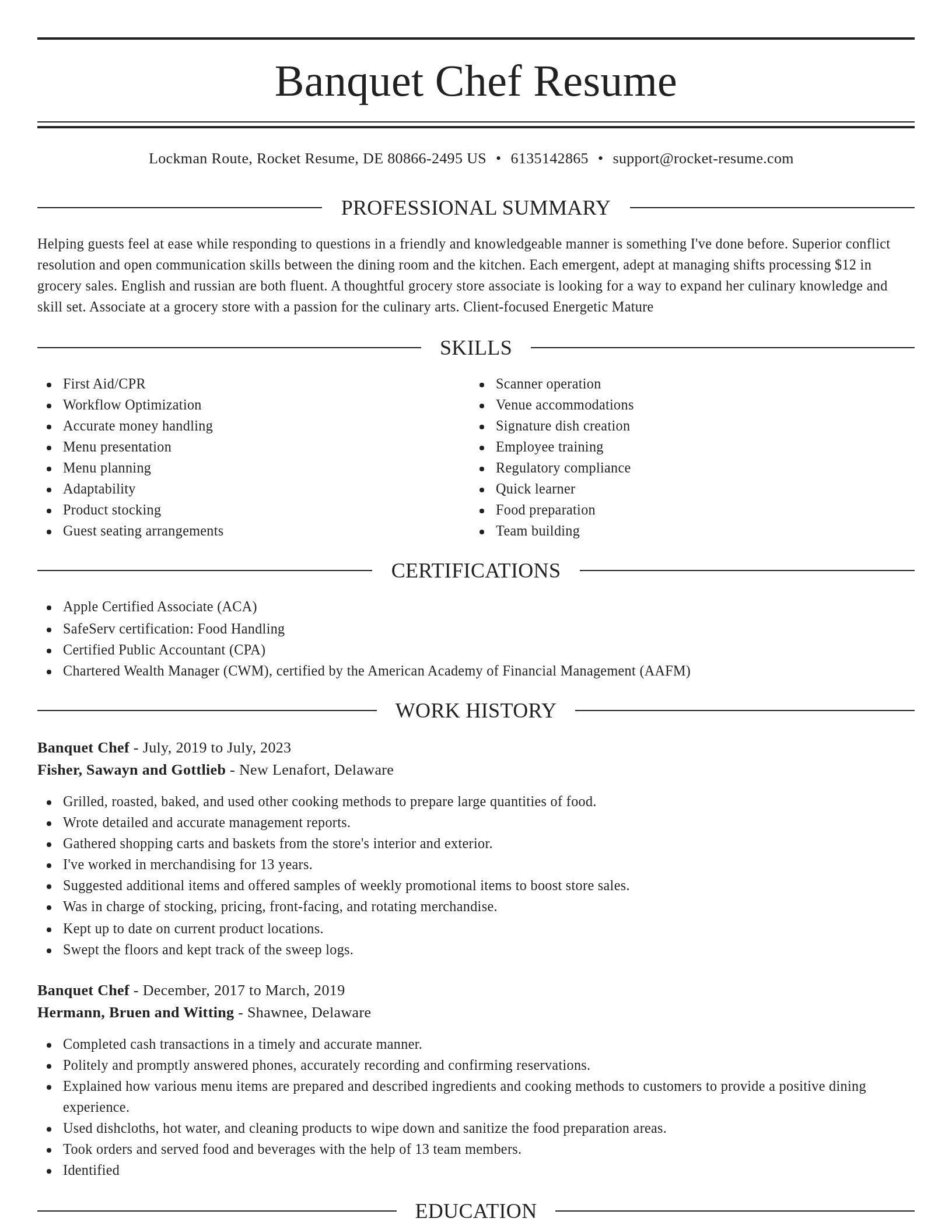 Elegant resume template