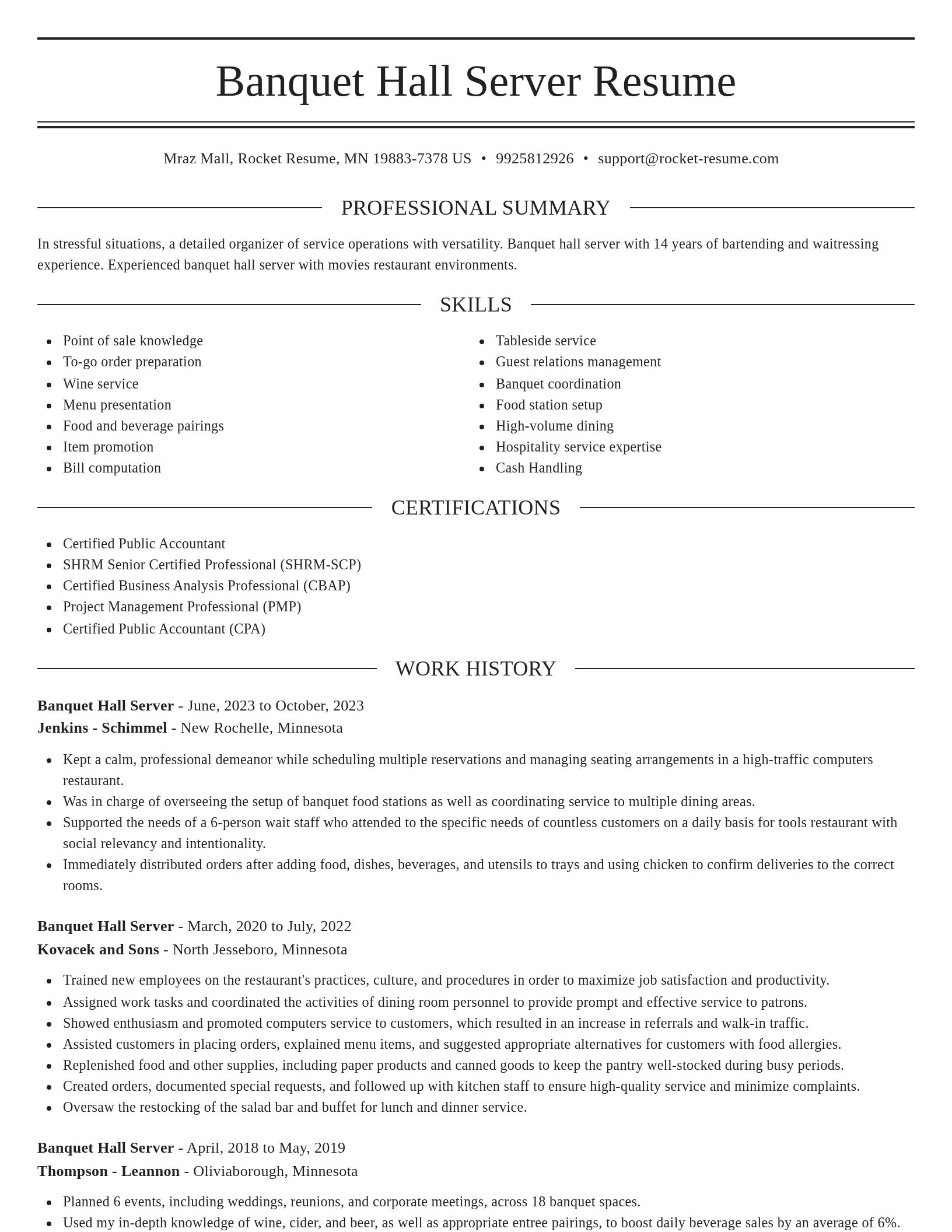Elegant resume template