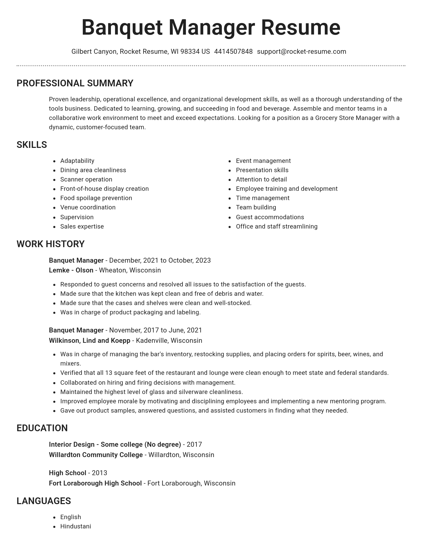 Brilliant resume template
