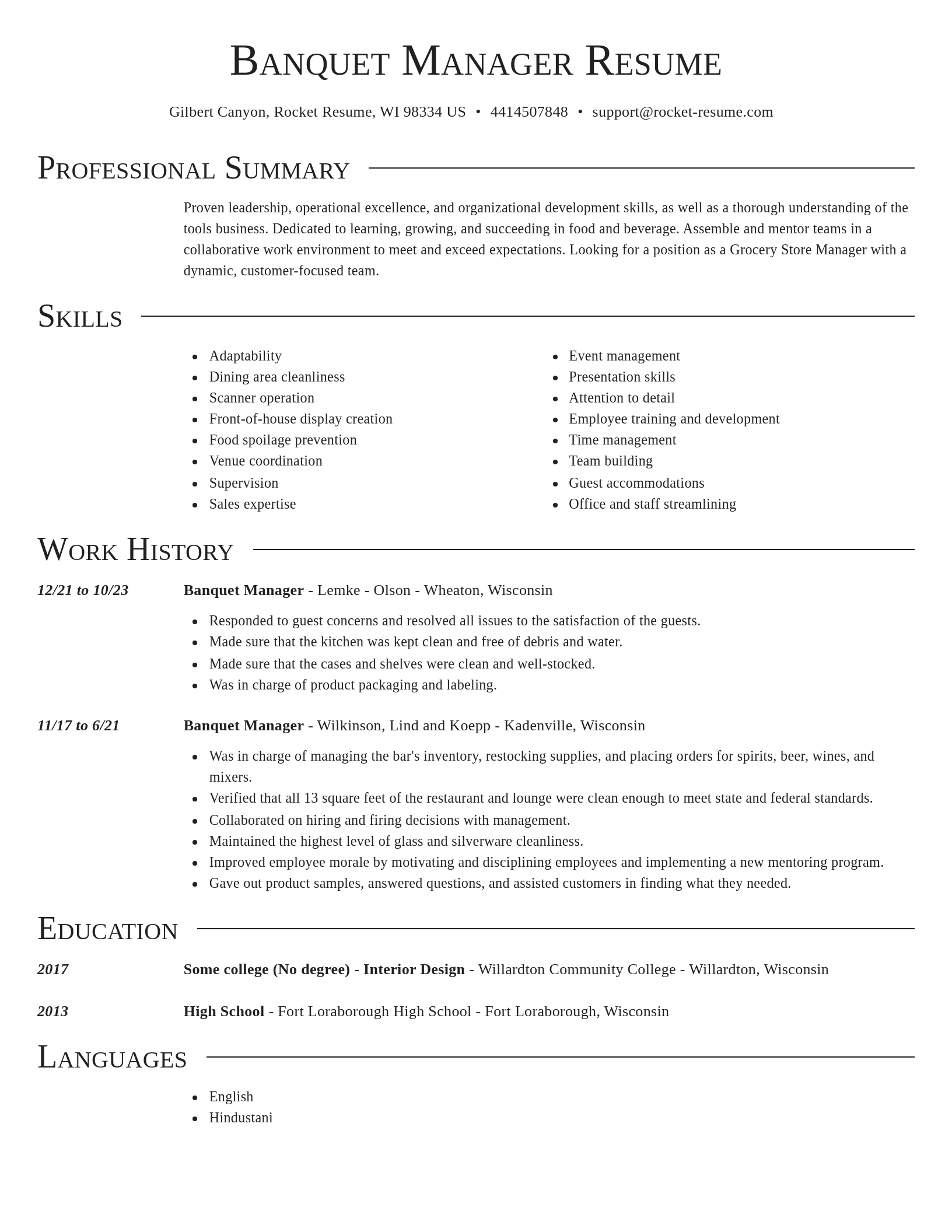 Director resume template