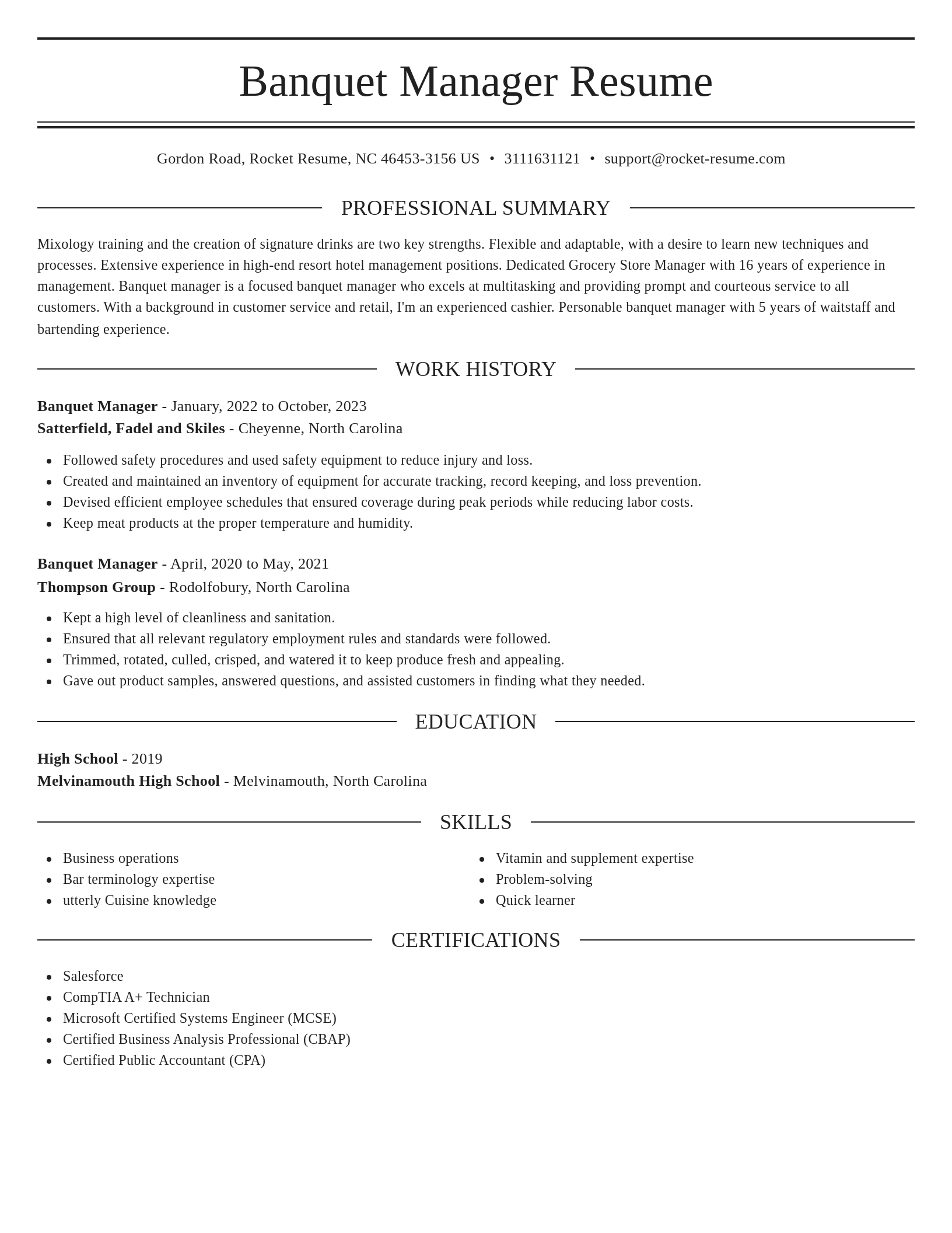 Elegant resume template