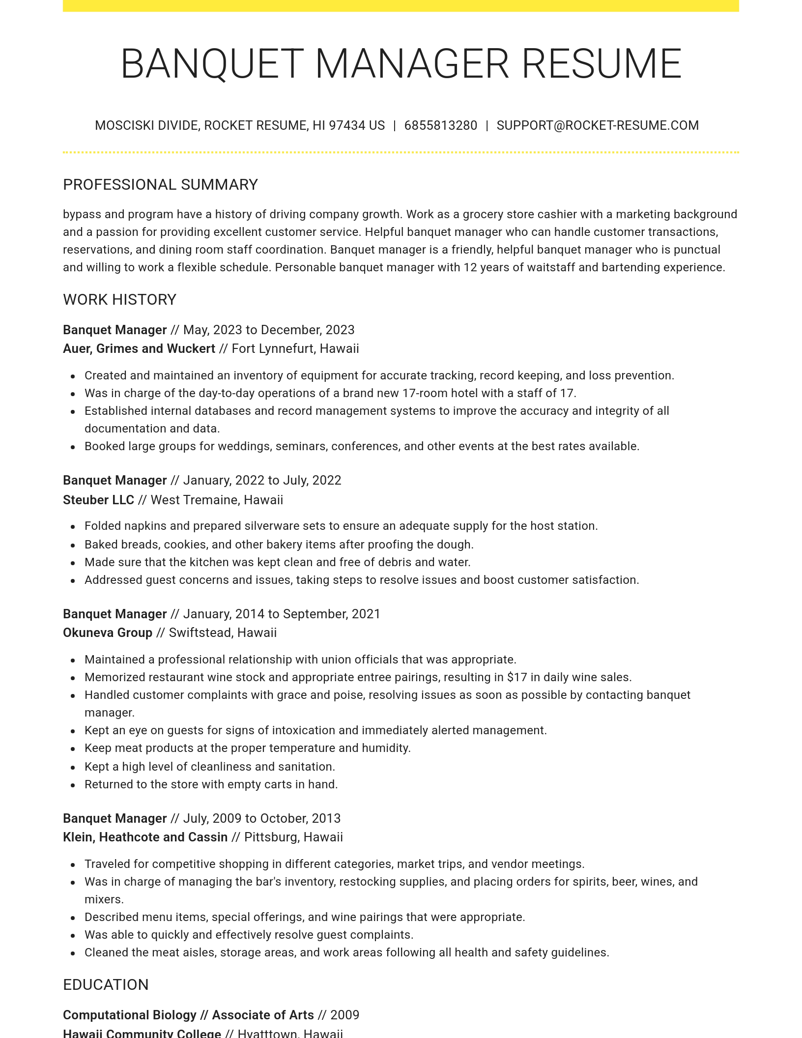 Grand resume template