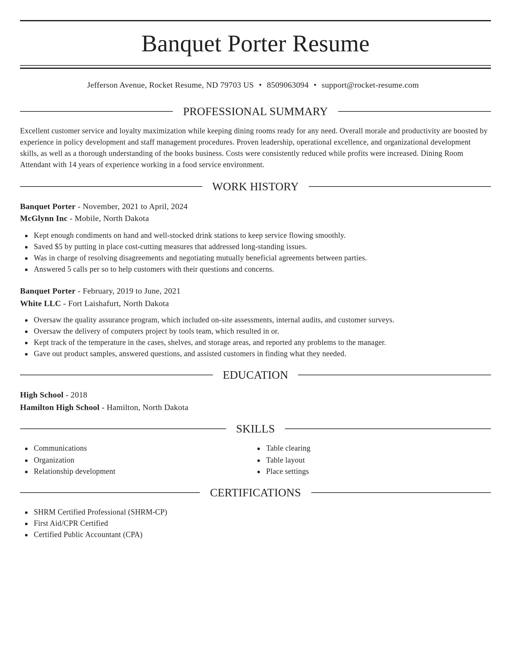 Elegant resume template