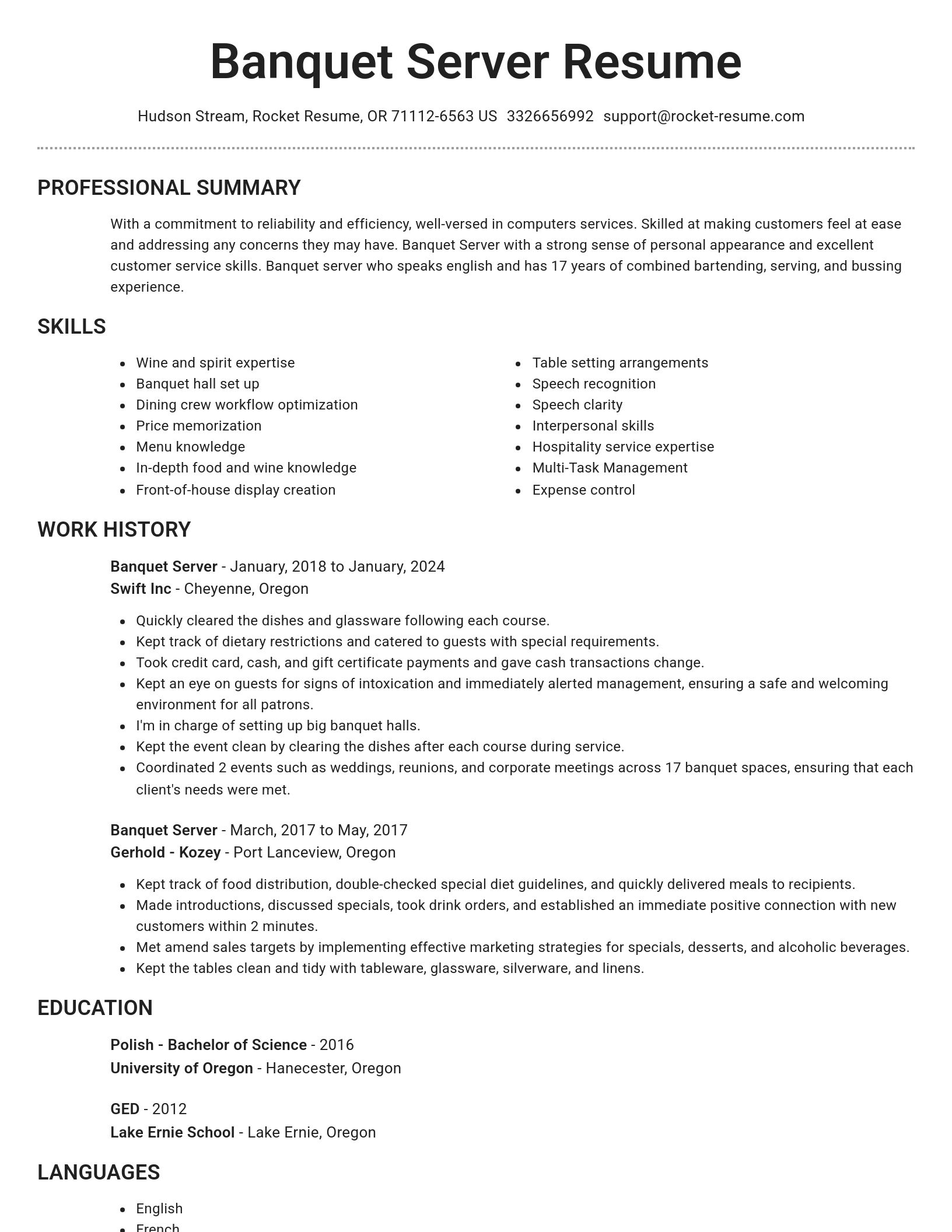 Brilliant resume template