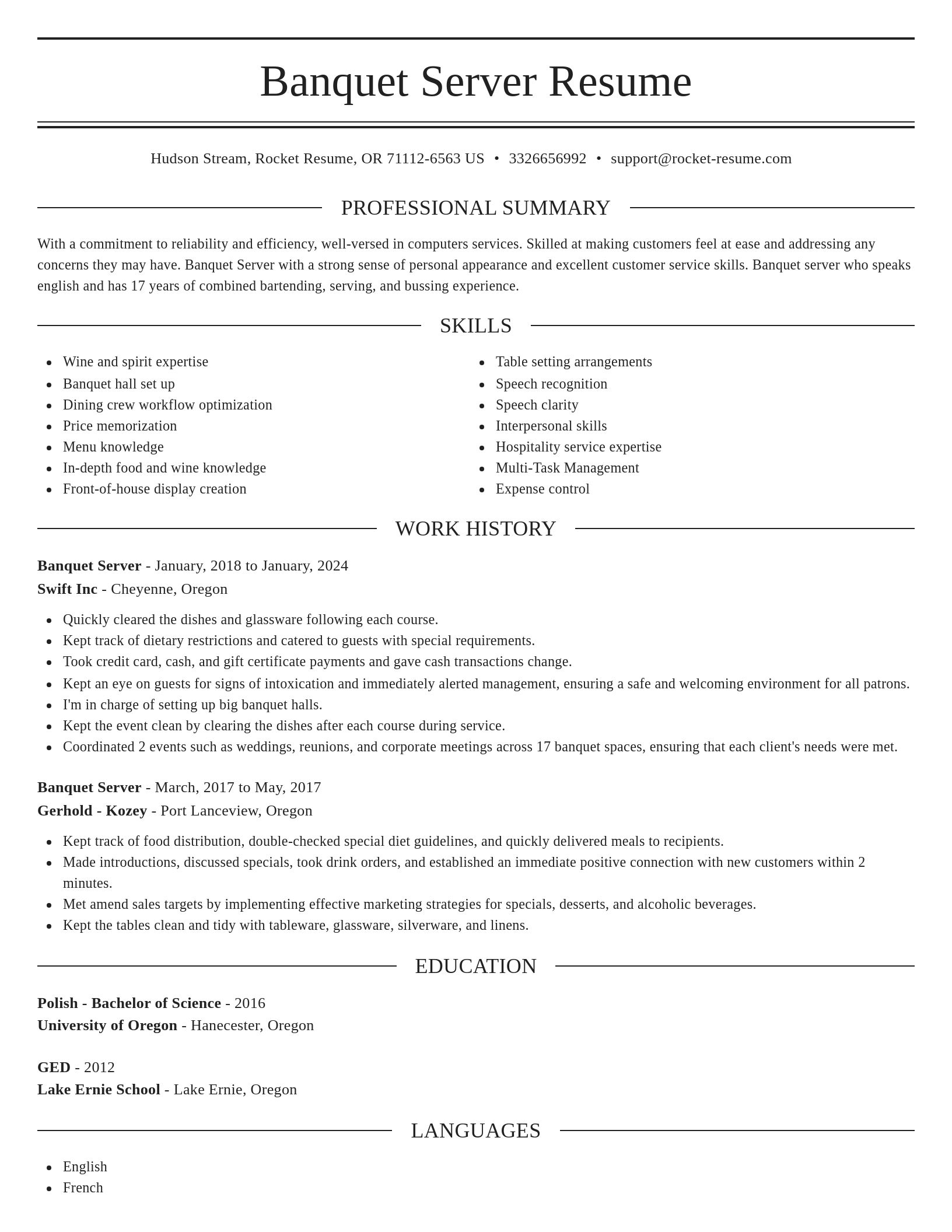 Elegant resume template