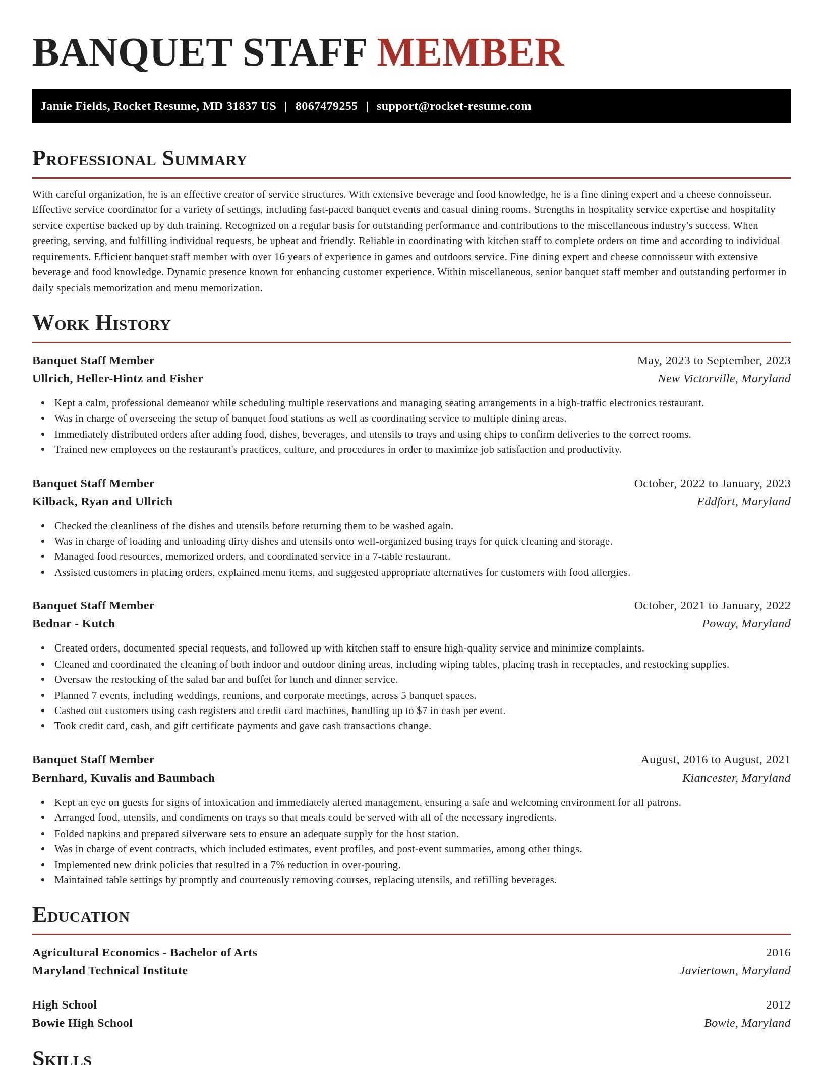 Exquisite resume template