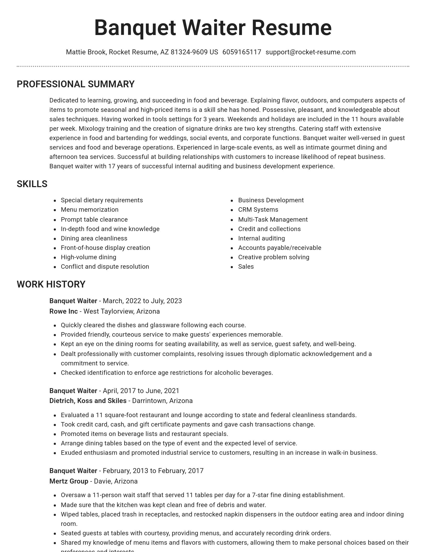 Brilliant resume template