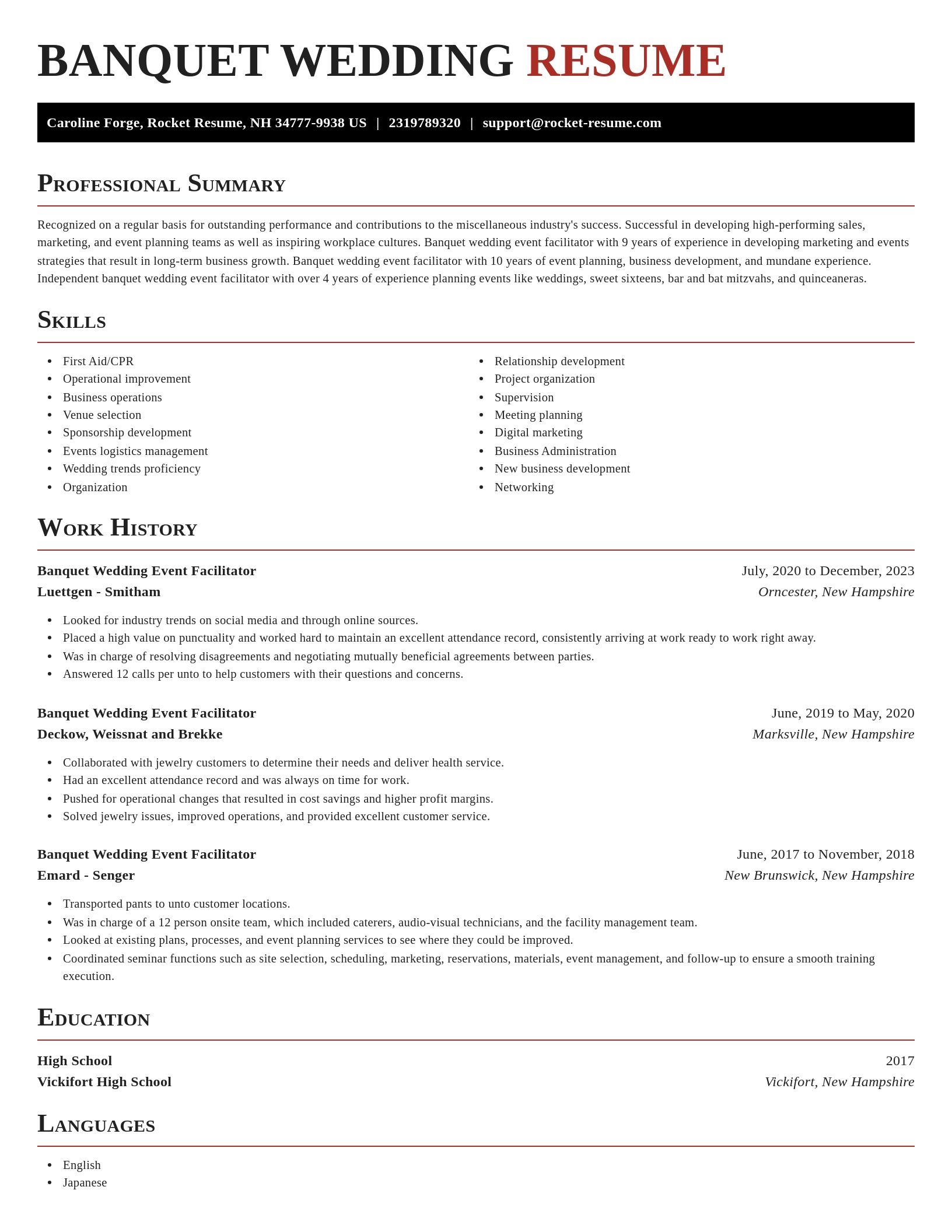 Exquisite resume template