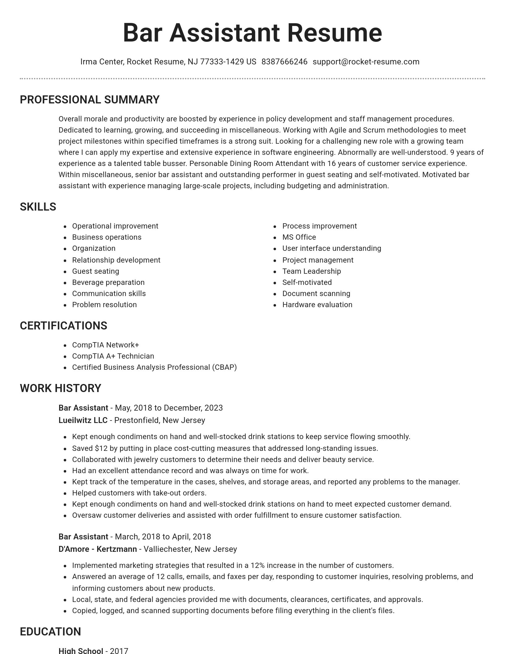 Brilliant resume template