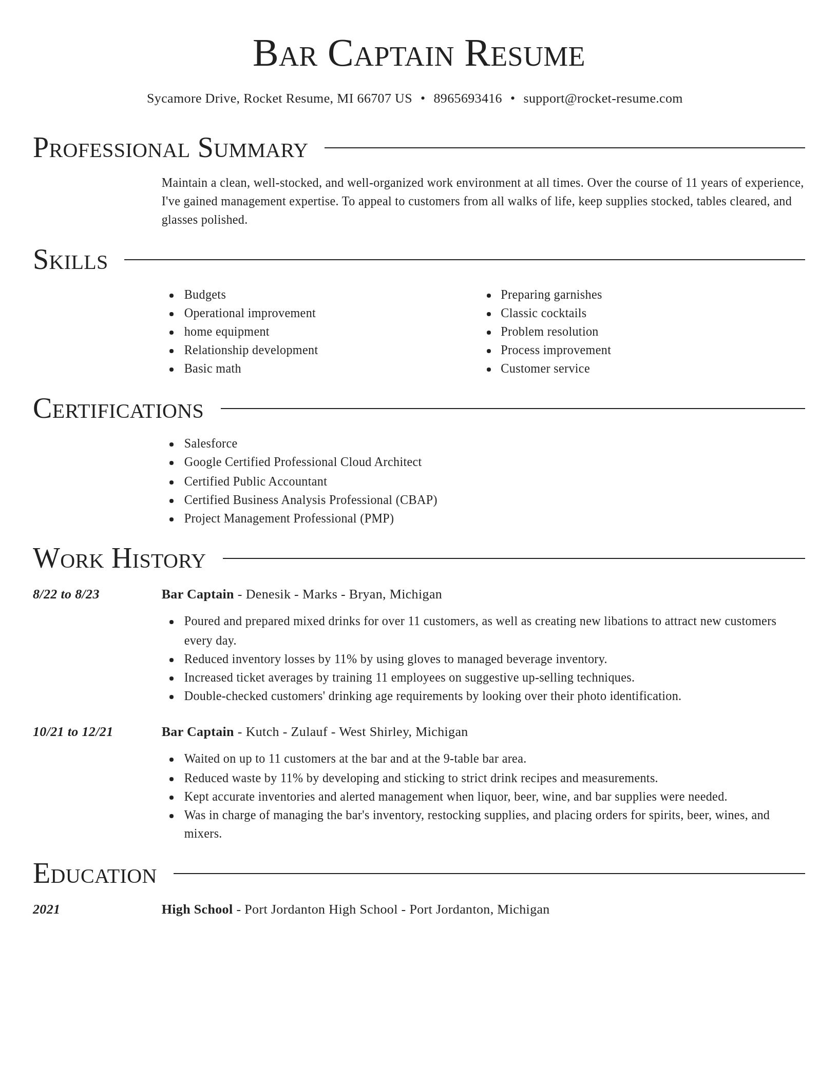 Director resume template