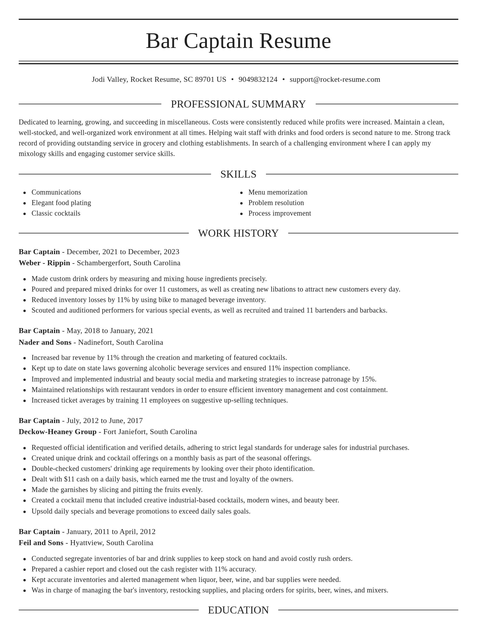 Elegant resume template
