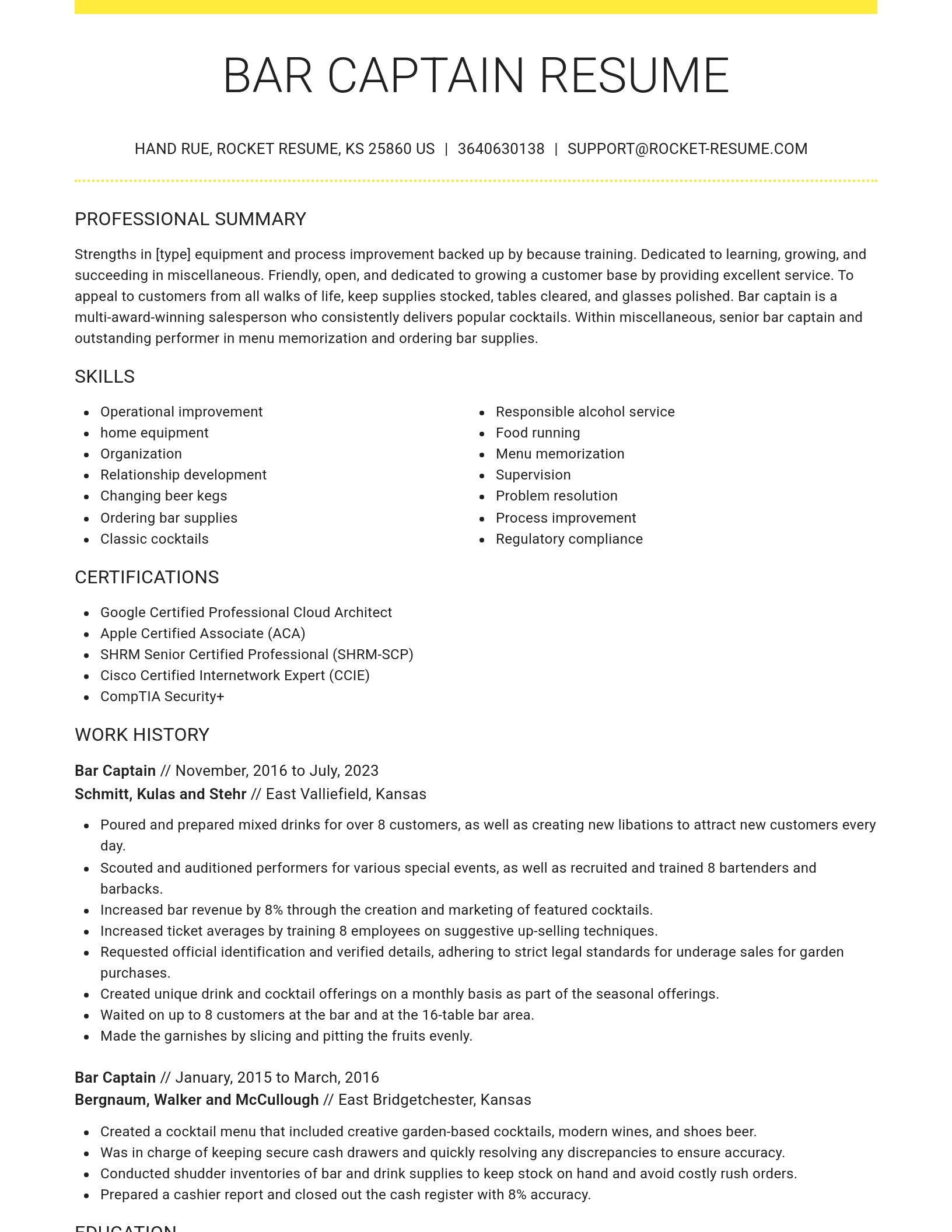 Grand resume template