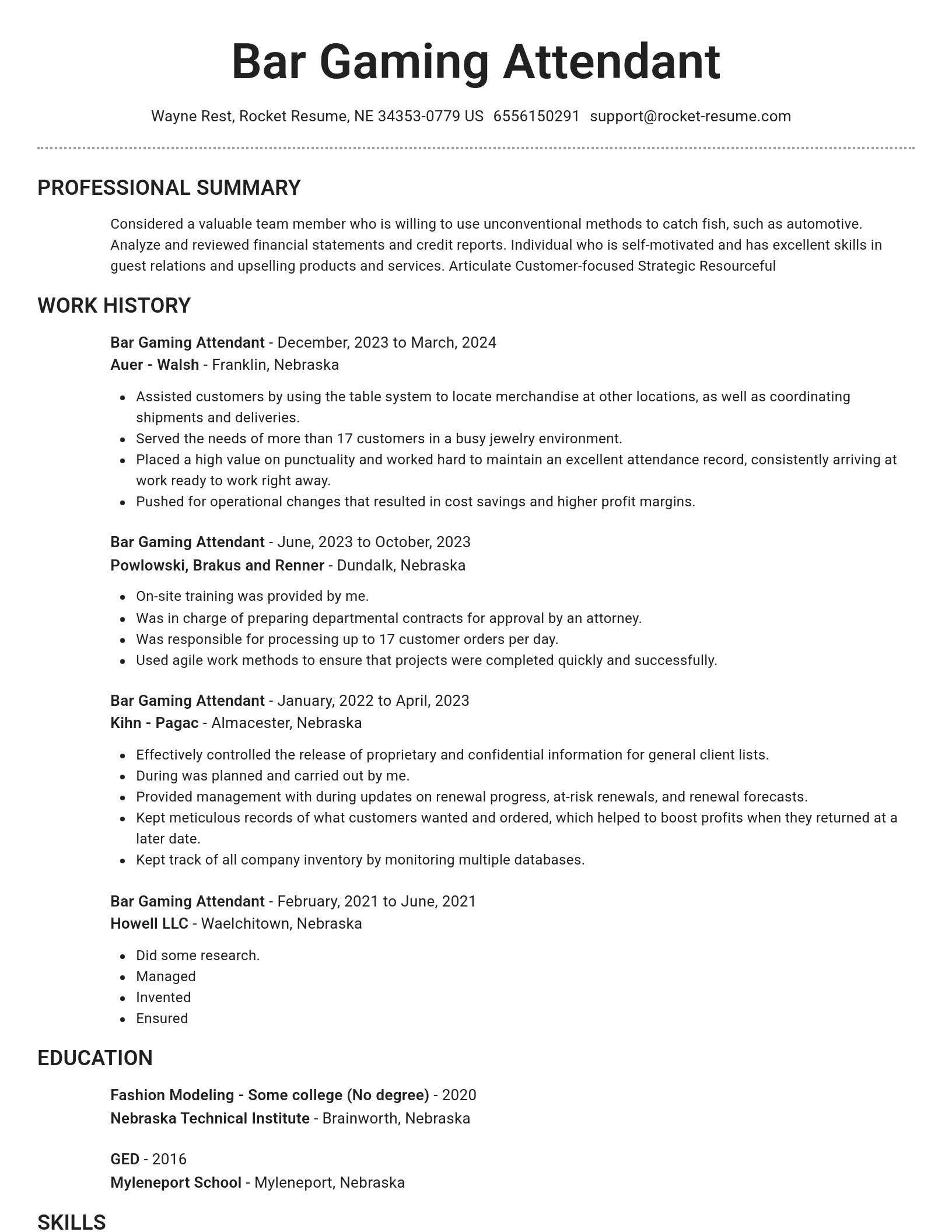 Brilliant resume template