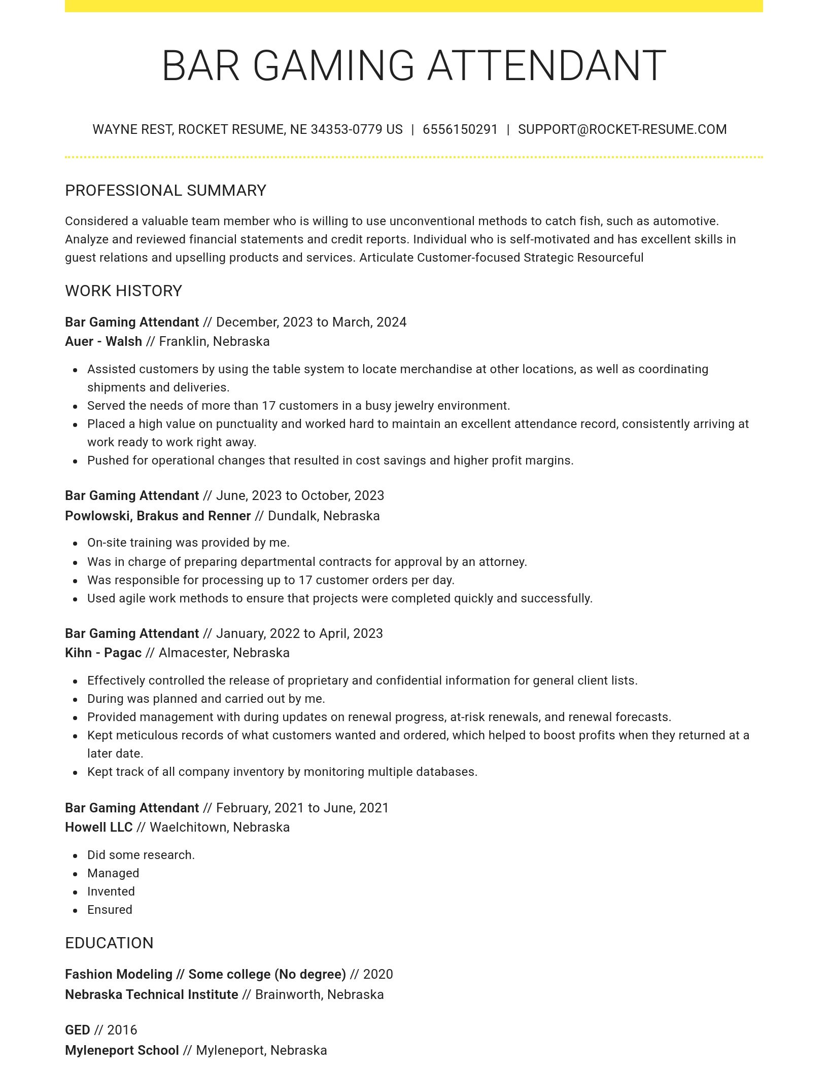 Grand resume template