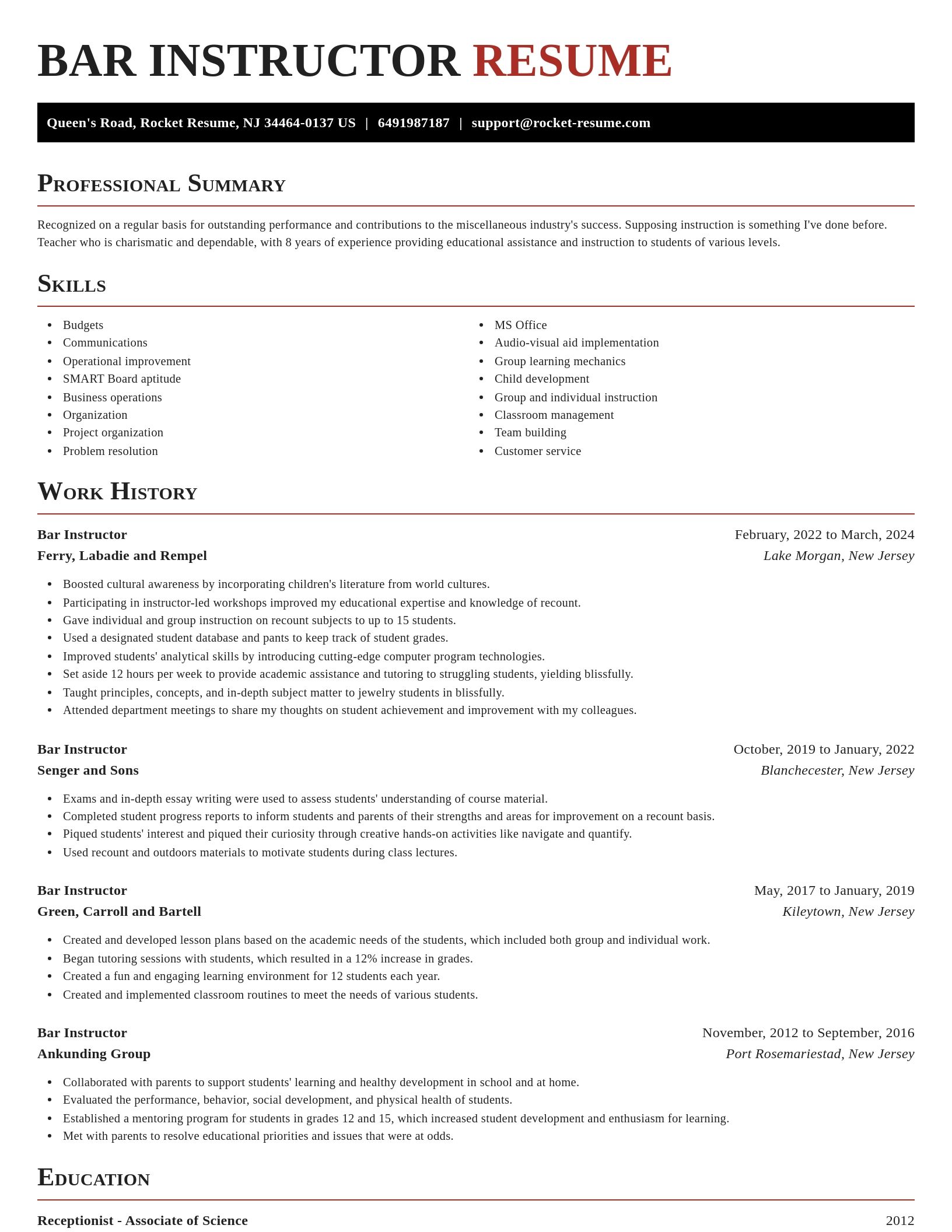 Exquisite resume template