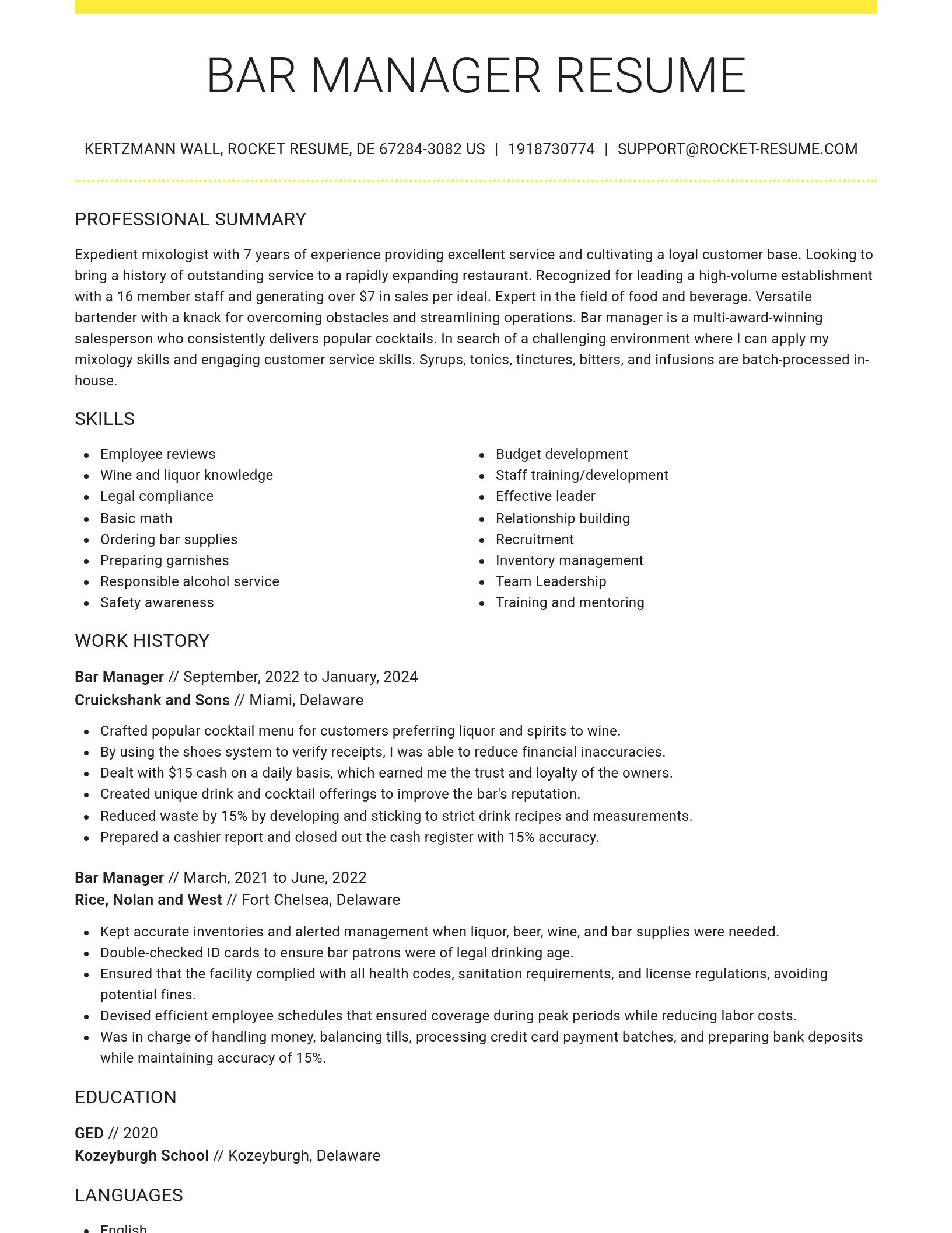 Grand resume template