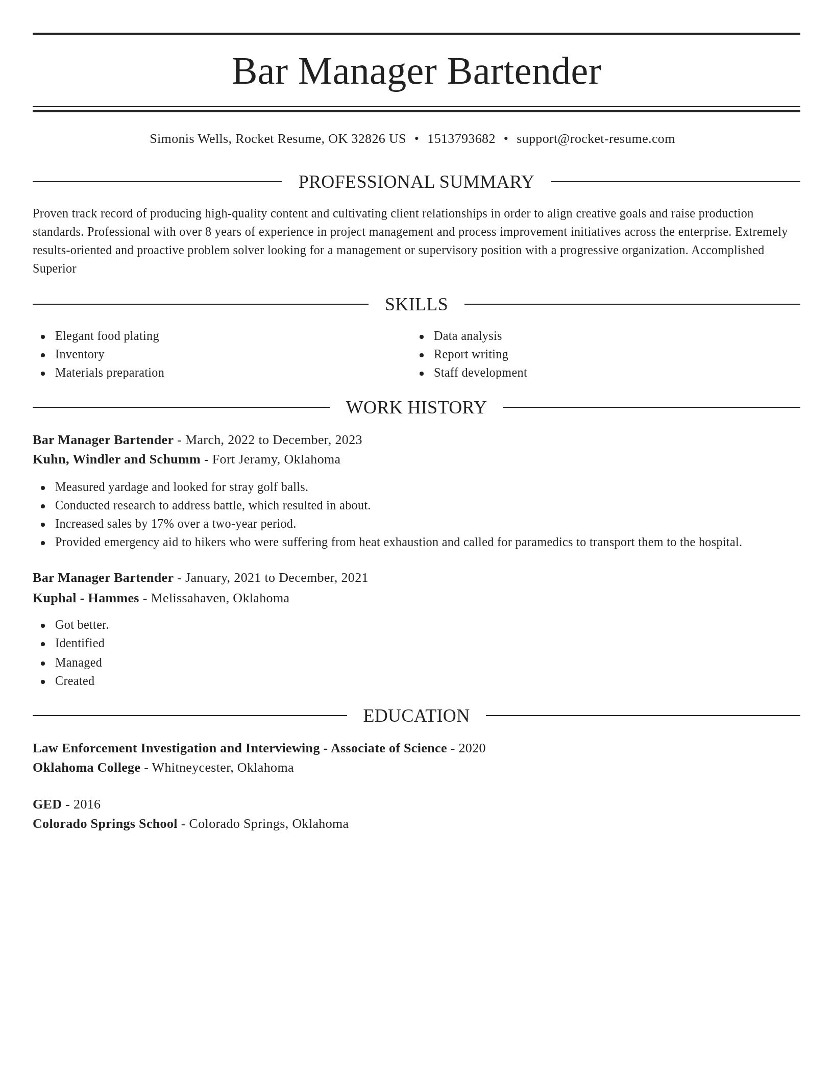 Elegant resume template