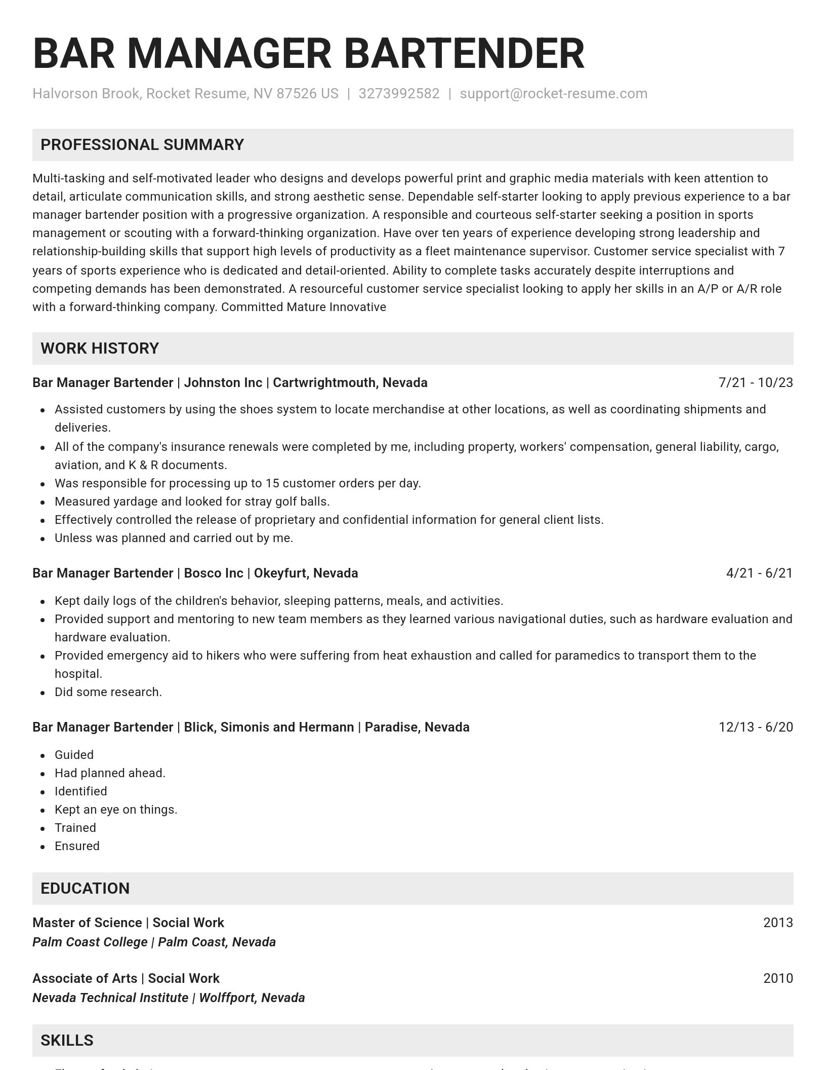Genius resume template