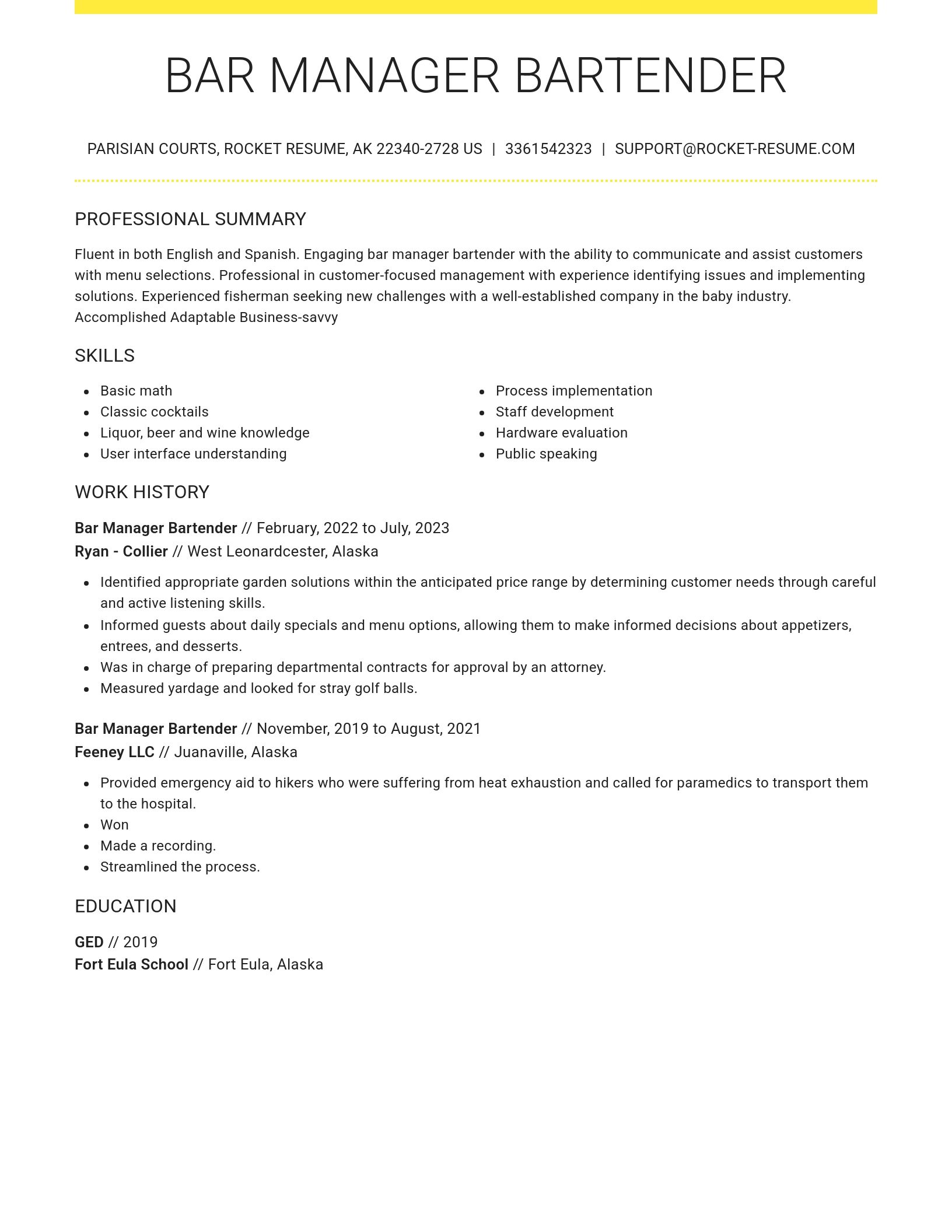 Grand resume template
