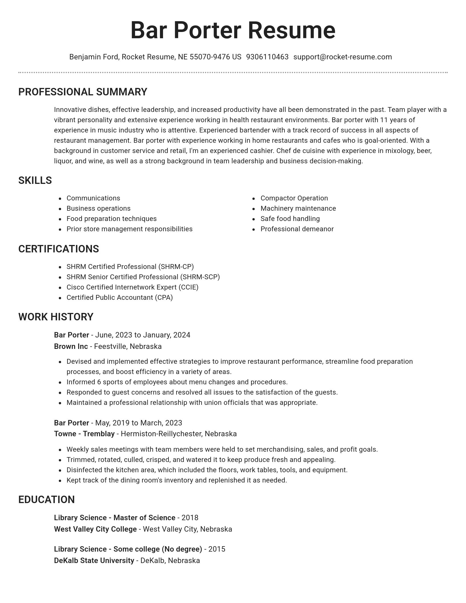 Brilliant resume template