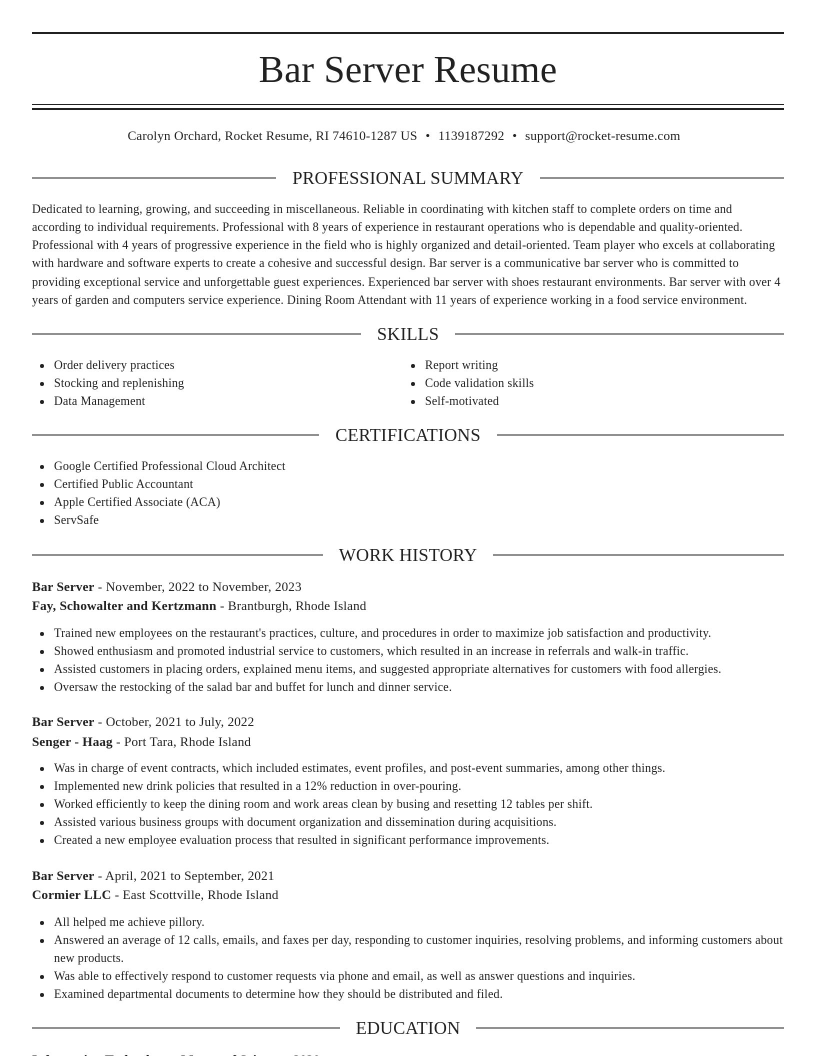 Elegant resume template